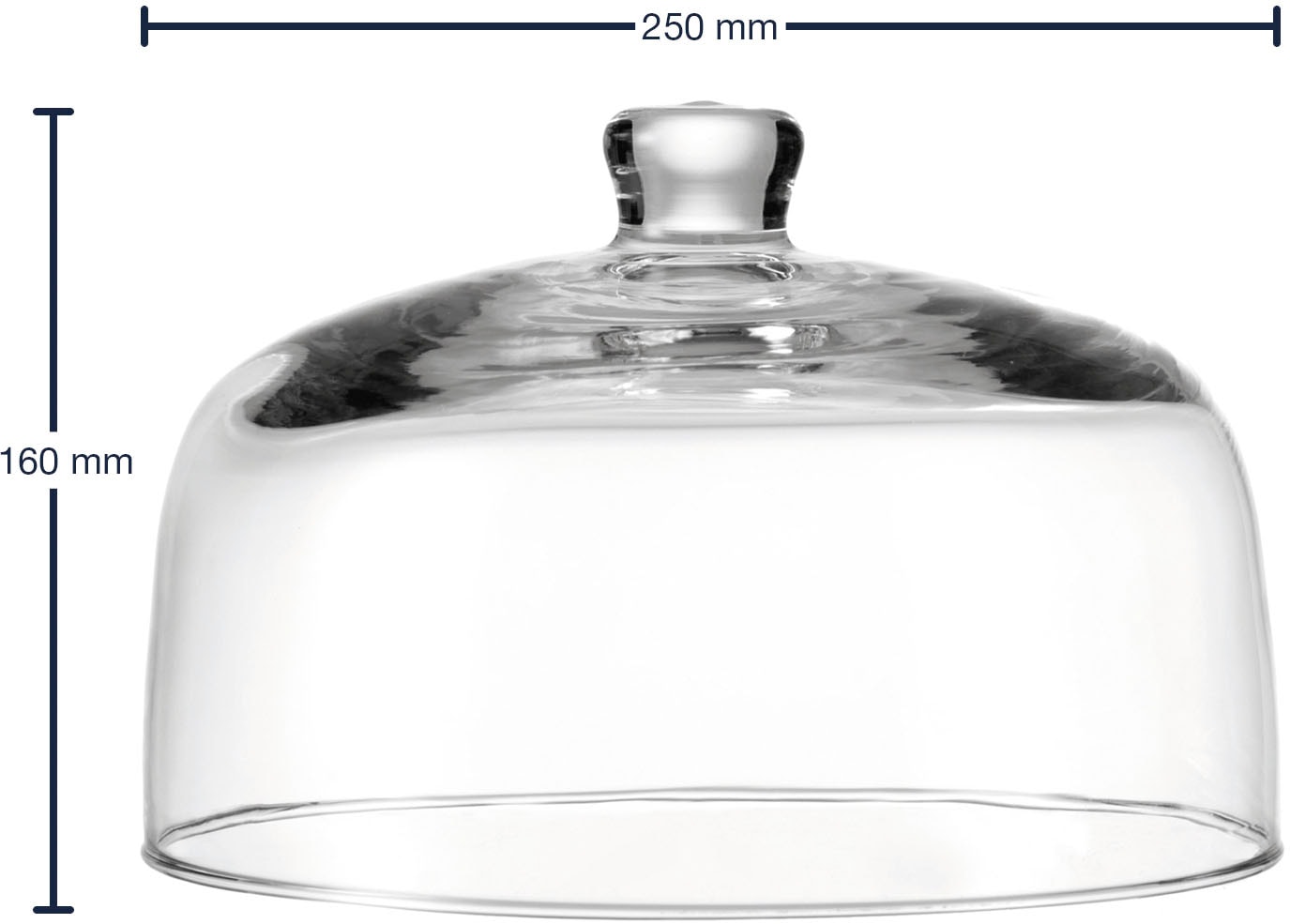 LEONARDO Schutzhaube »Glocke, TWENTY 4«, Glas, handgefertigtes Unikat