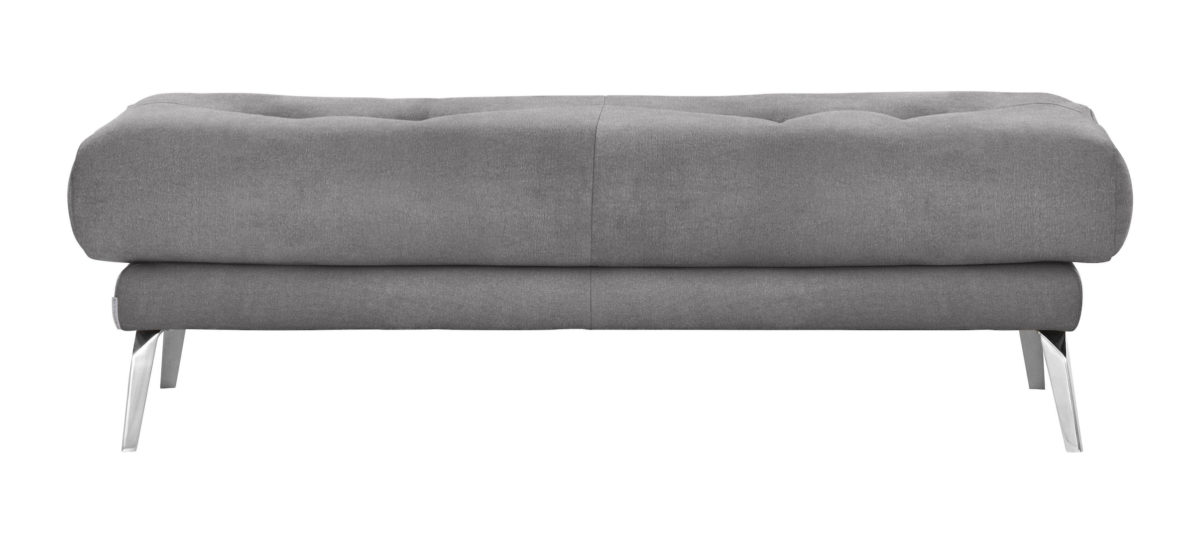 W.SCHILLIG Hocker »softy«, mit dekorativer Heftung im Sitz, Füße Chrom glänzend