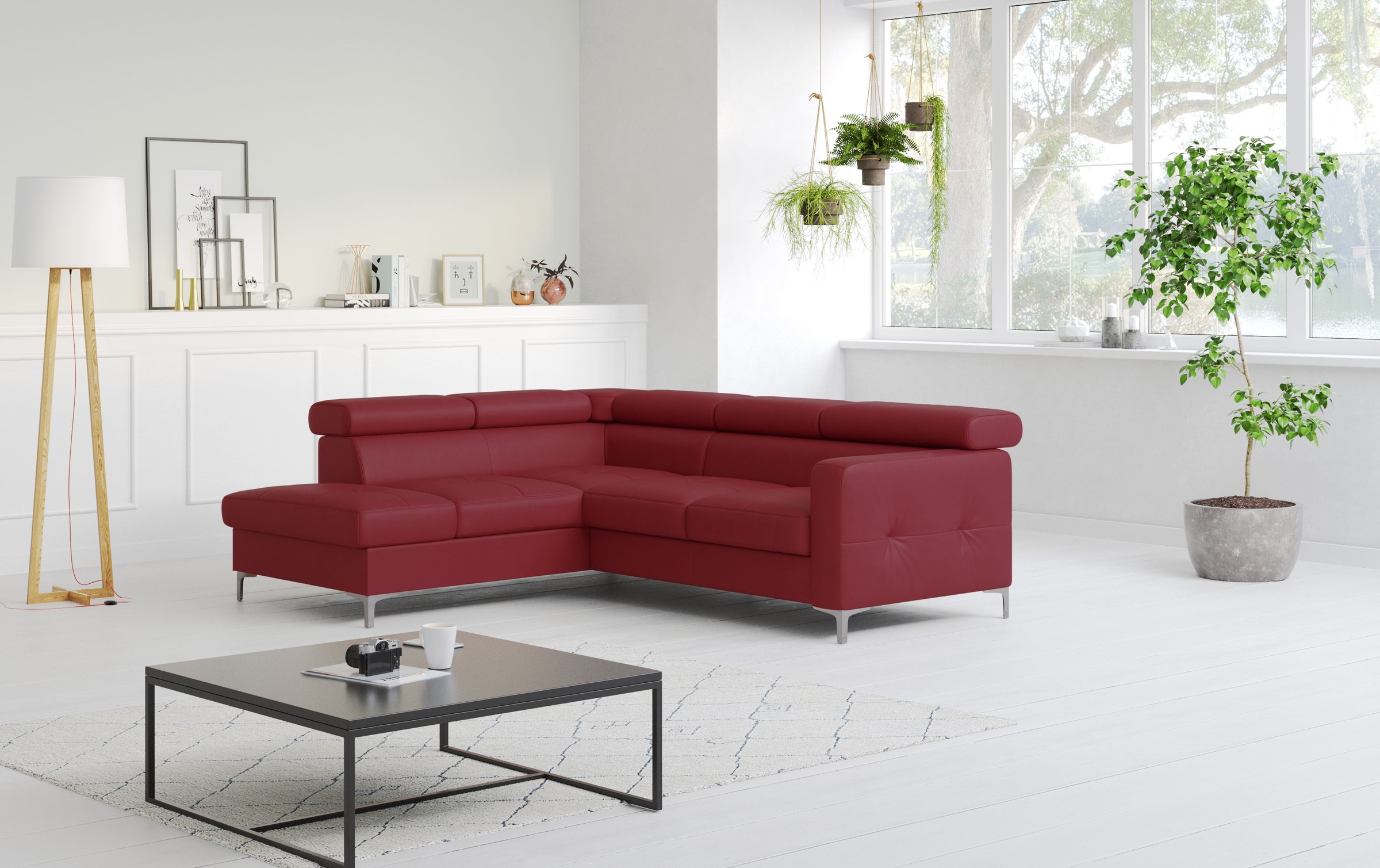 COTTA Ecksofa »Sammy L-Form«, mit Kopfteilverstellung, wahlweise mit Bettfunktion & Bettkasten