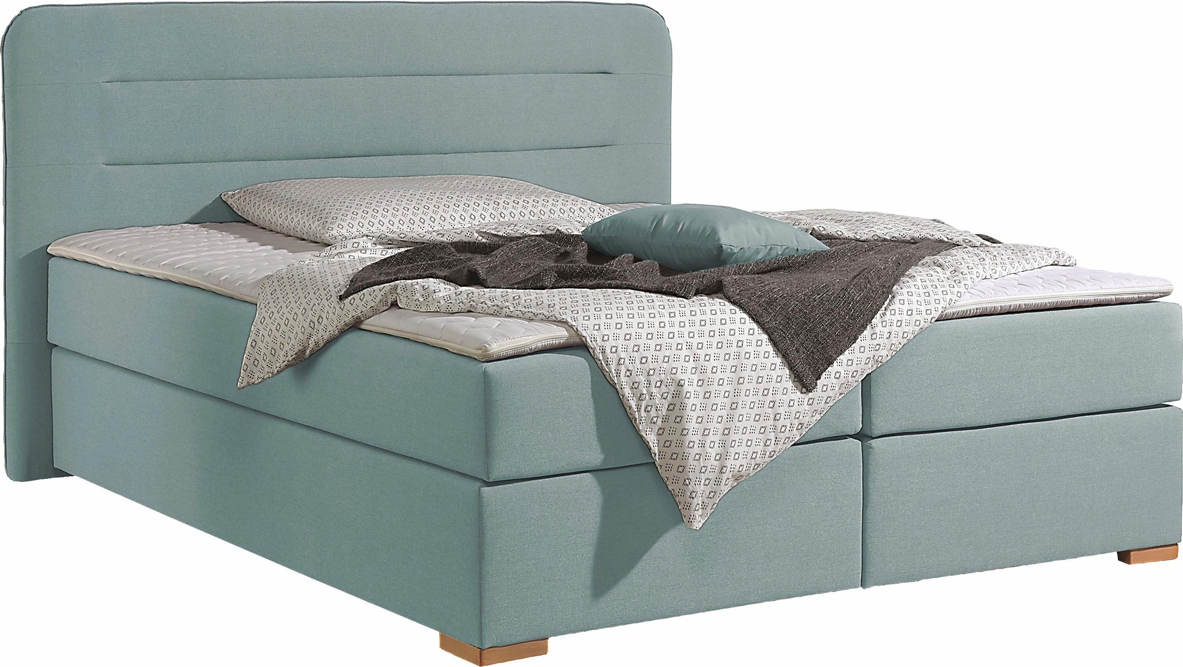 Home affaire Boxspringbett "Manchester" 5 Breiten, 3 Ausführungen, 2 Härteg günstig online kaufen