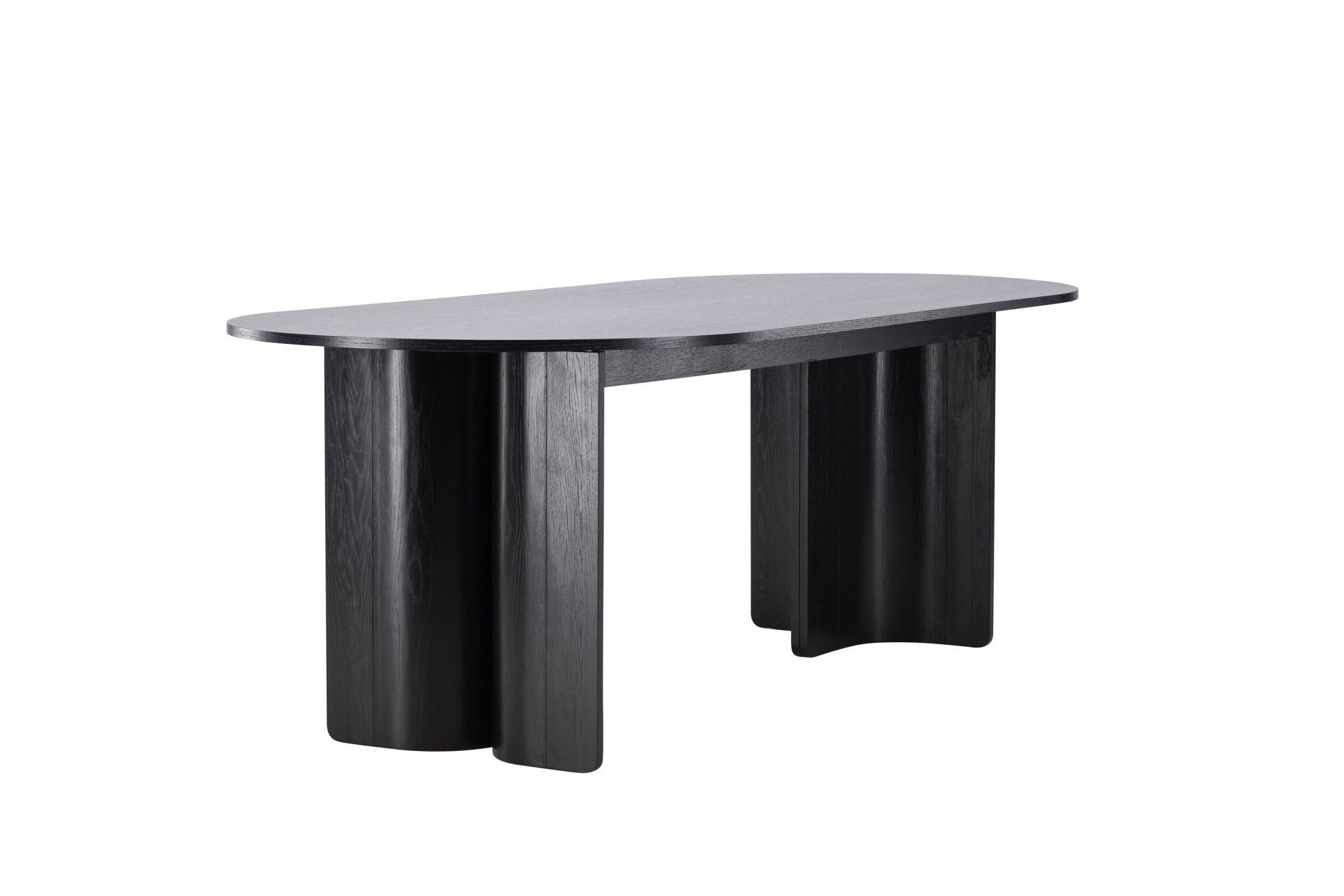 Venture Home Esstisch »Tyresö, ovaler Esstisch in elegantem Schwarz, 220 × 100 cm« Esszimmertisch, MDF, hell, pflegeleicht
