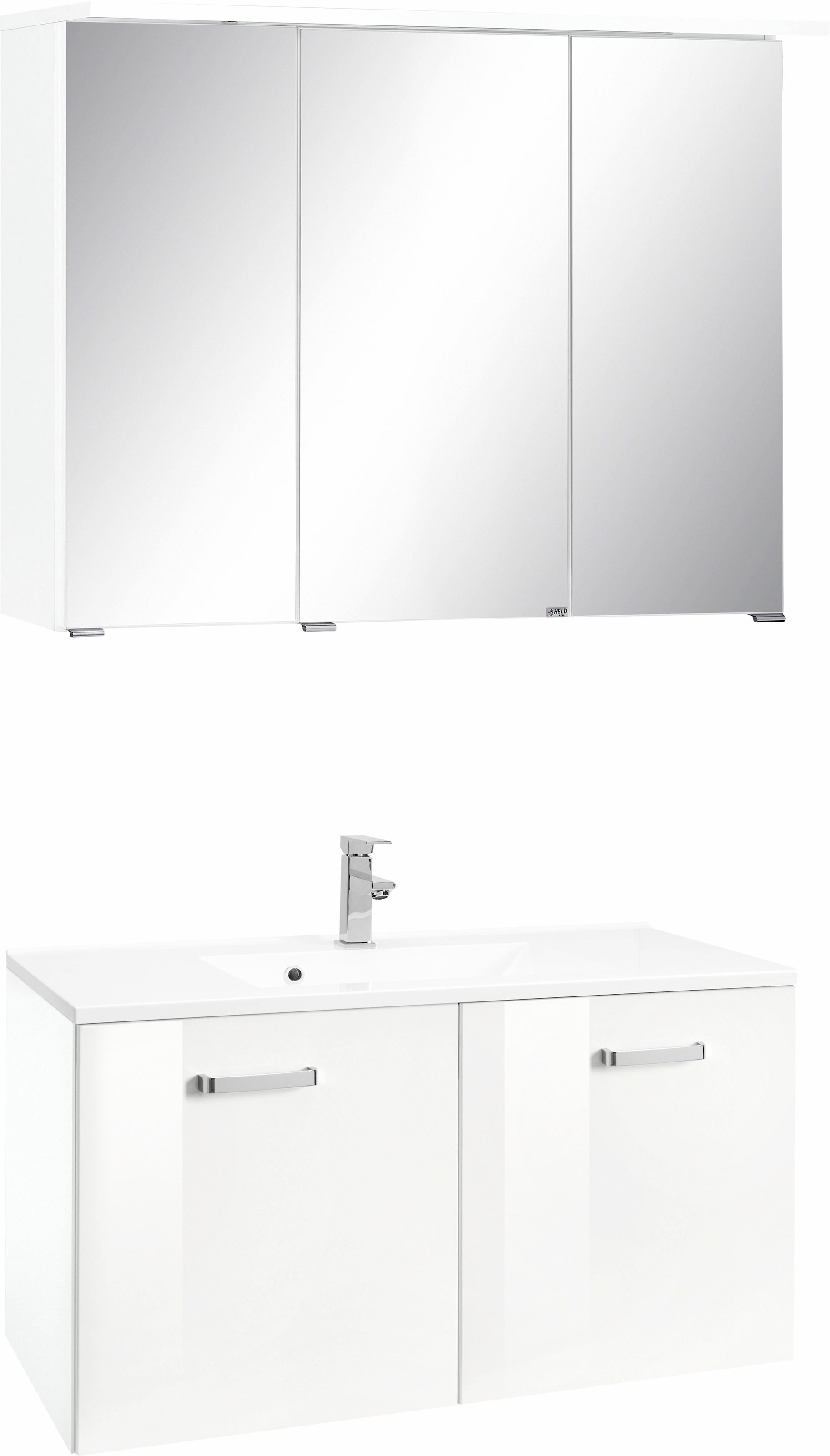 HELD MÖBEL Badmöbel-Set »Ravenna«, (2 St.), Breite 90 cm, Spiegelschrank  und Waschtisch online bestellen | Waschbeckenunterschränke