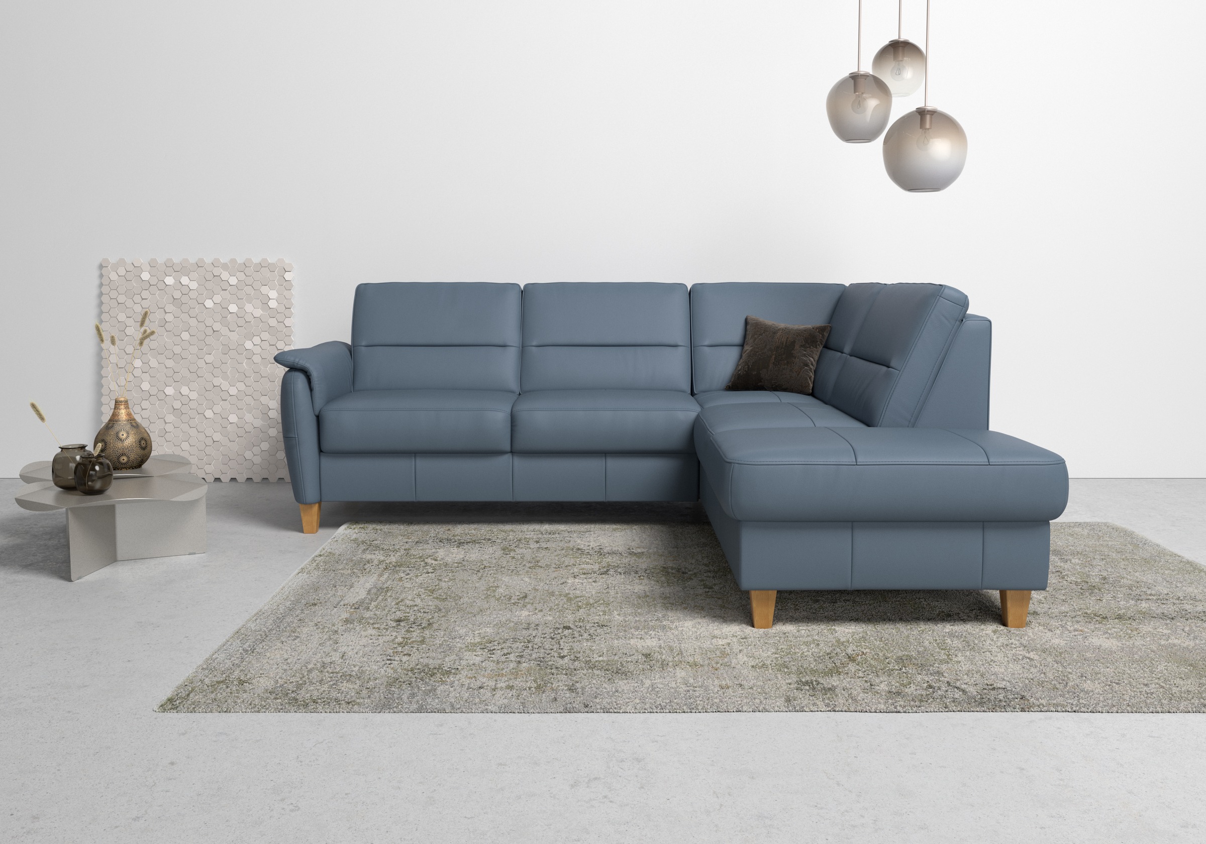 Home affaire Ecksofa »Palmera L-Form«, Federkern, wahlweise mit Bettfunktion und mit/ohne Stauraum