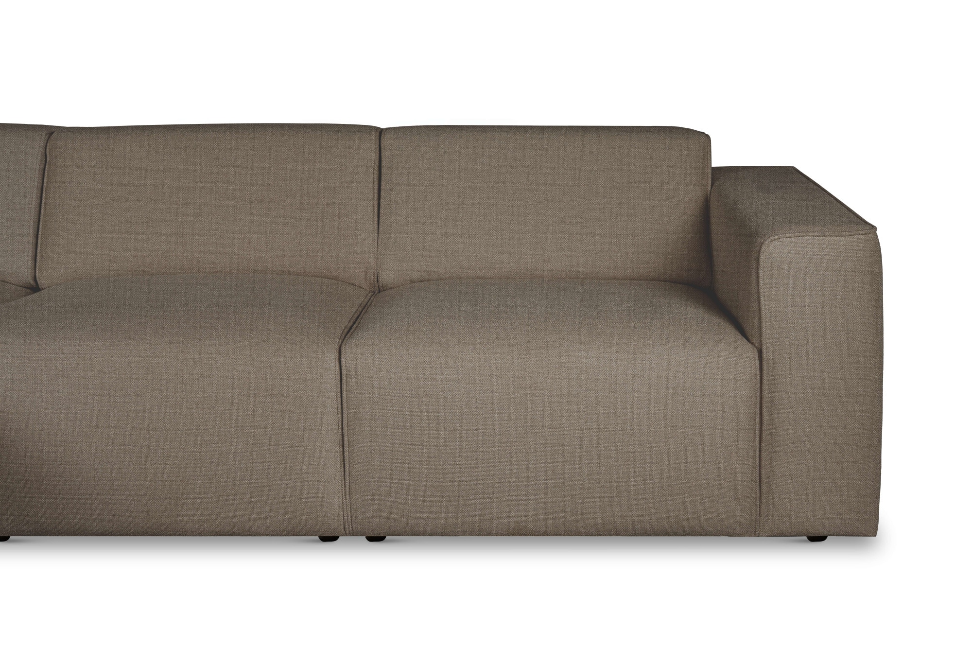andas Ecksofa »Noord mit Kedernaht, Breite 281 cm, L-Form« Cord, Struktur, Webstoff, mit Wellenunterfederung, Massivholzrahmen