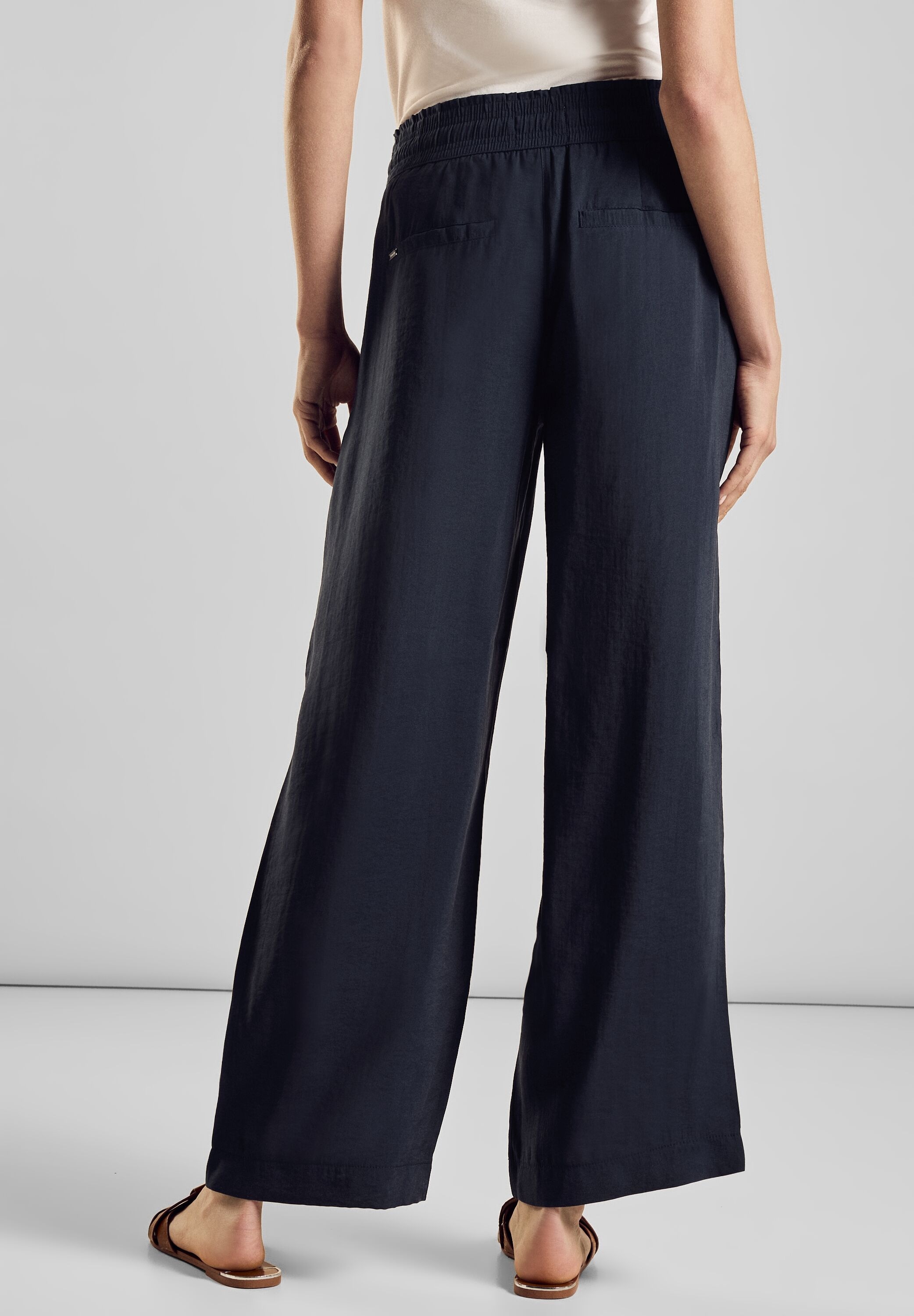 STREET ONE Stoffhose, Sommerhose mit Kordelzug