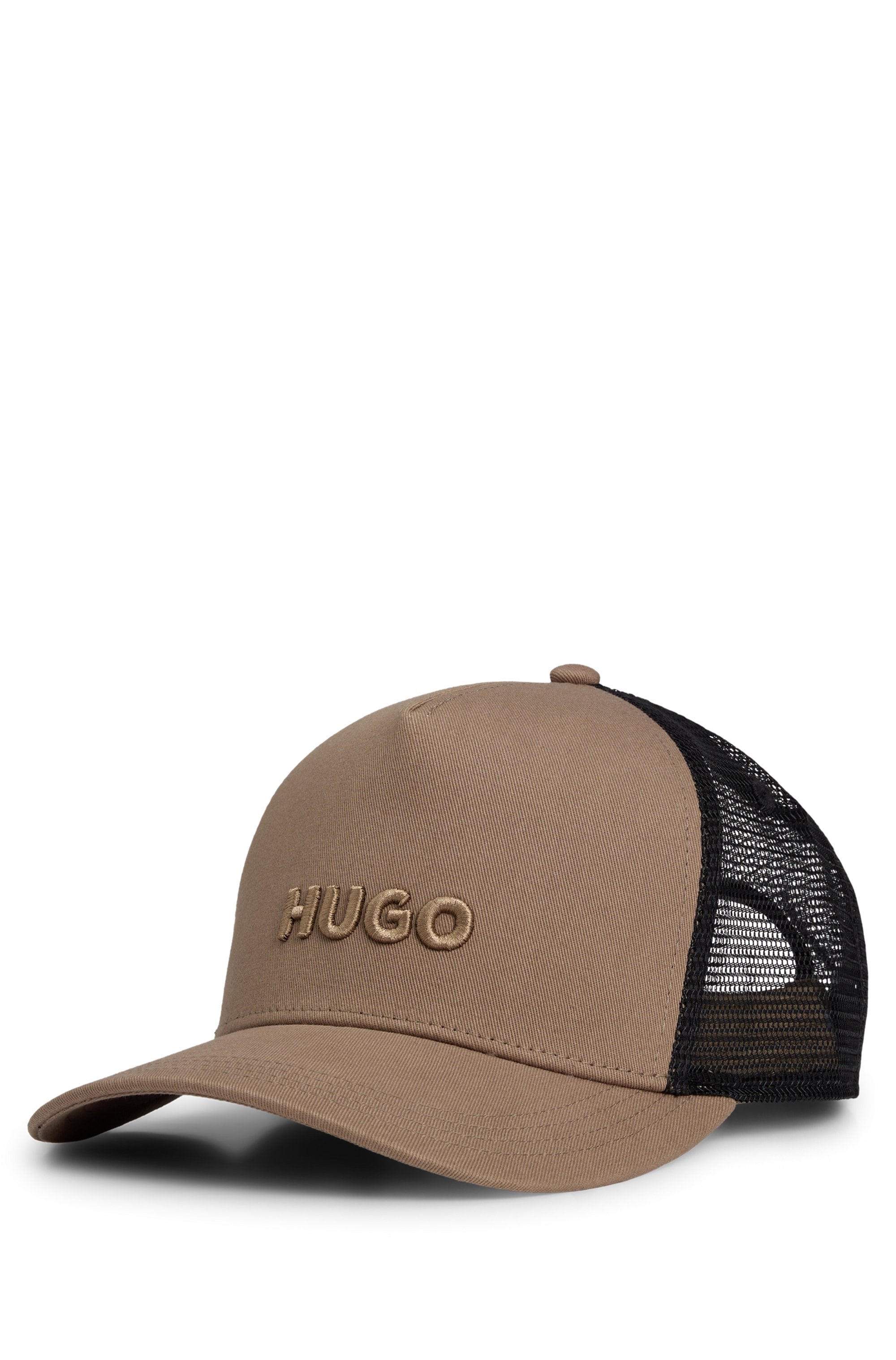 HUGO Fitted Cap »Marsel-Trucker«, aus Twill & Mesh mit 3D Logostickerei