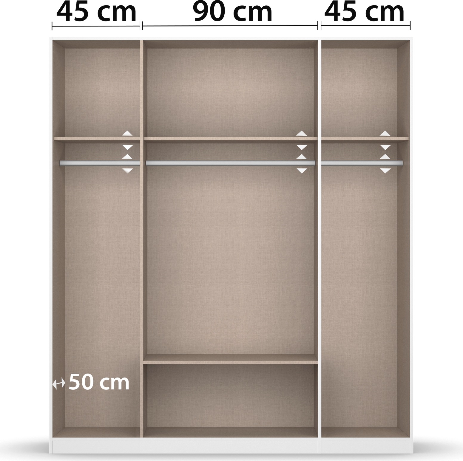 rauch Drehtürenschrank »Kleiderschrank Schrank Garderobe Schlafzimmerschrank DAVOA«, mit farblich abgesetzten Schubkästen in Eiche Artisan MADE IN GERMANY