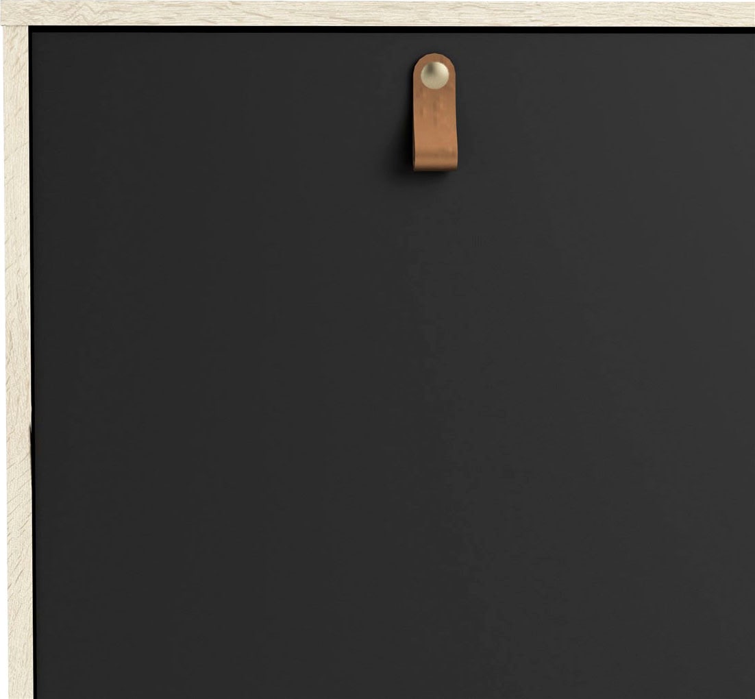 andas Sideboard »Stubbe«, Kommode Breite 98,7 cm, 1 Tür und 3 Schubkästen, Ledergriffe