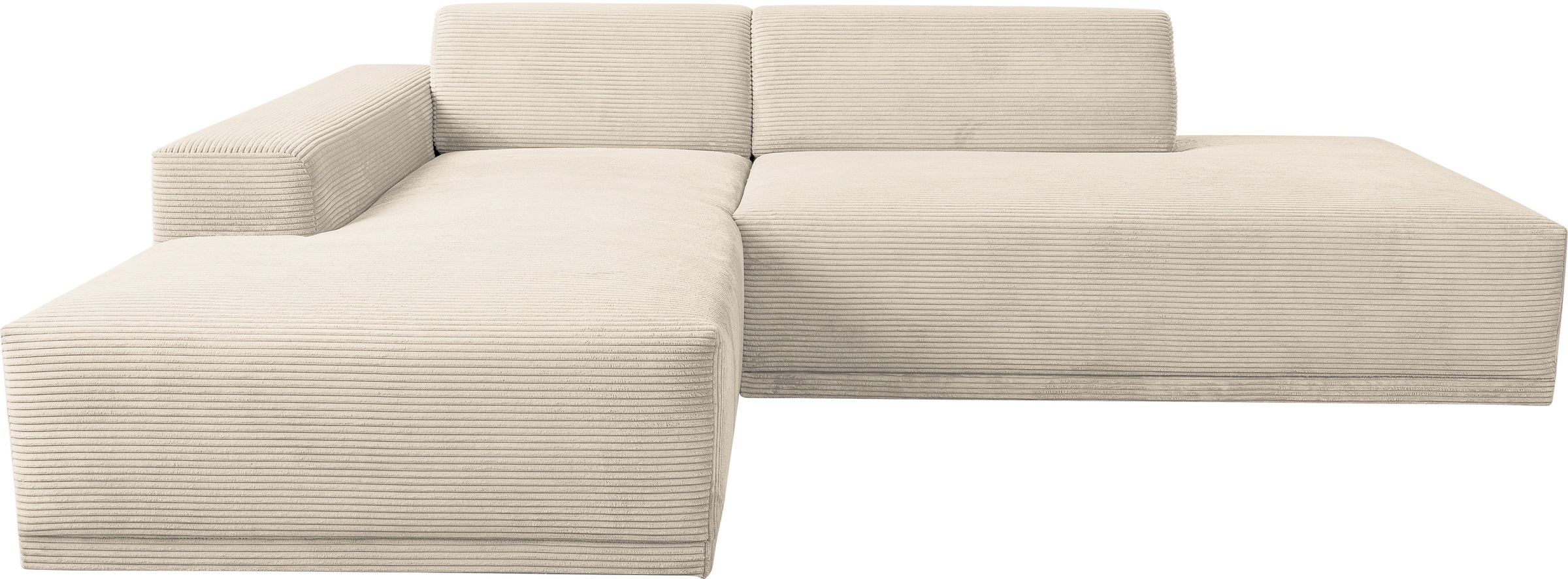 WERK2 Ecksofa »Apollo 264 x 188 cm, bequem, Japandi Design, Cord, viel Platz« Cord, L-Form