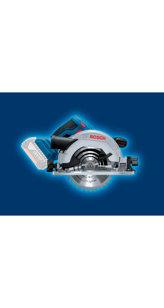 Bosch Professional Akku-Handkreissäge »»GKS 18V-57 G PROFESSIONAL«« Keine Selbstentladung, kein Memory-Effekt, lange Haltbarkeit