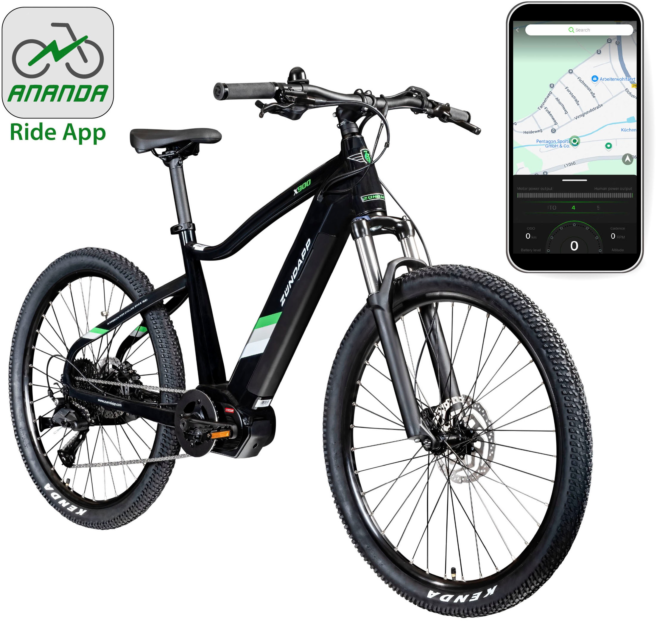 Zündapp E-Bike »X900«, 10 Gang, Shimano, Cues U6020 SGS, Mittelmotor 250 W