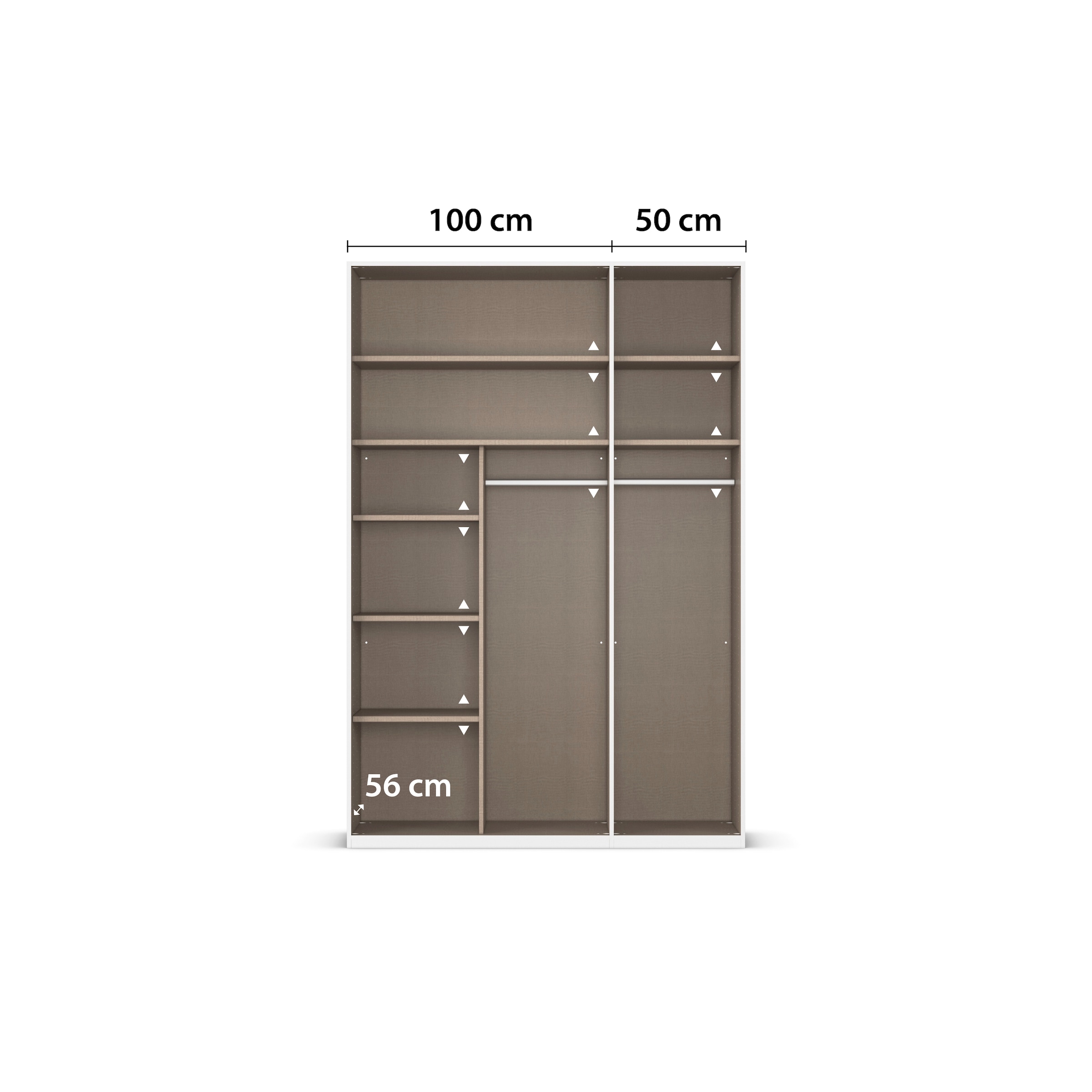 LeGer Home by Lena Gercke Kleiderschrank »Schrank Garderobe Ankleide Schlafzimmer Flur Serina«, (in 3 verschiedenen Ausstattungen BASIC/CLASSIC/PREMIUM), in 6 Breiten (101 - 401 cm) mit Front Glas oder Dekor MADE IN GERMANY