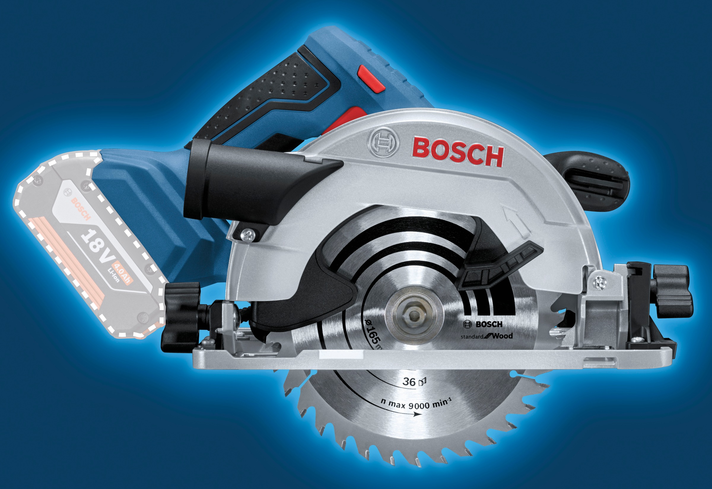 Bosch Professional Akku-Handkreissäge »»GKS 18V-57 G PROFESSIONAL«« Keine Selbstentladung, kein Memory-Effekt, lange Haltbarkeit