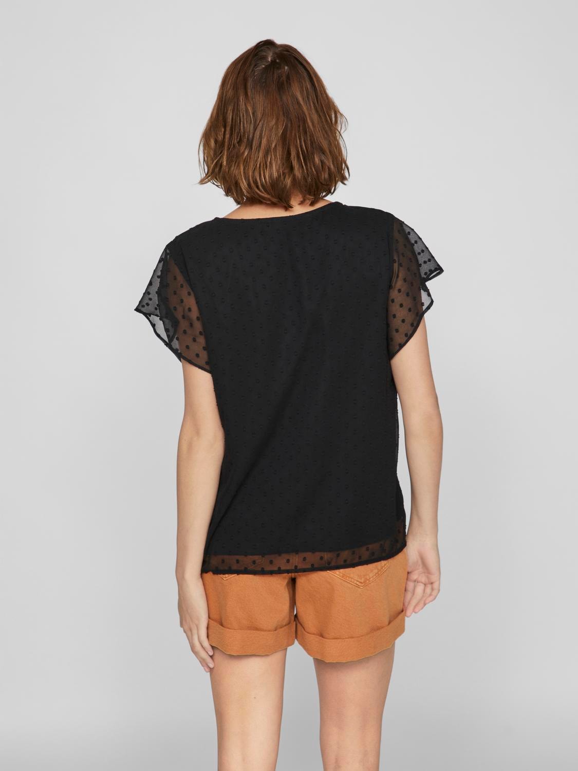 Vila Kurzarmshirt »VIEDEE C/S V-NECK TOP - NOOS«