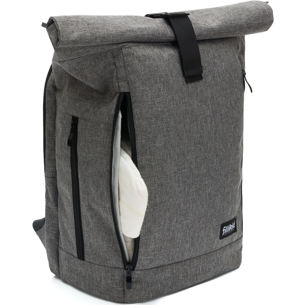 Fillikid Wickelrucksack »Dublin, grau melange«