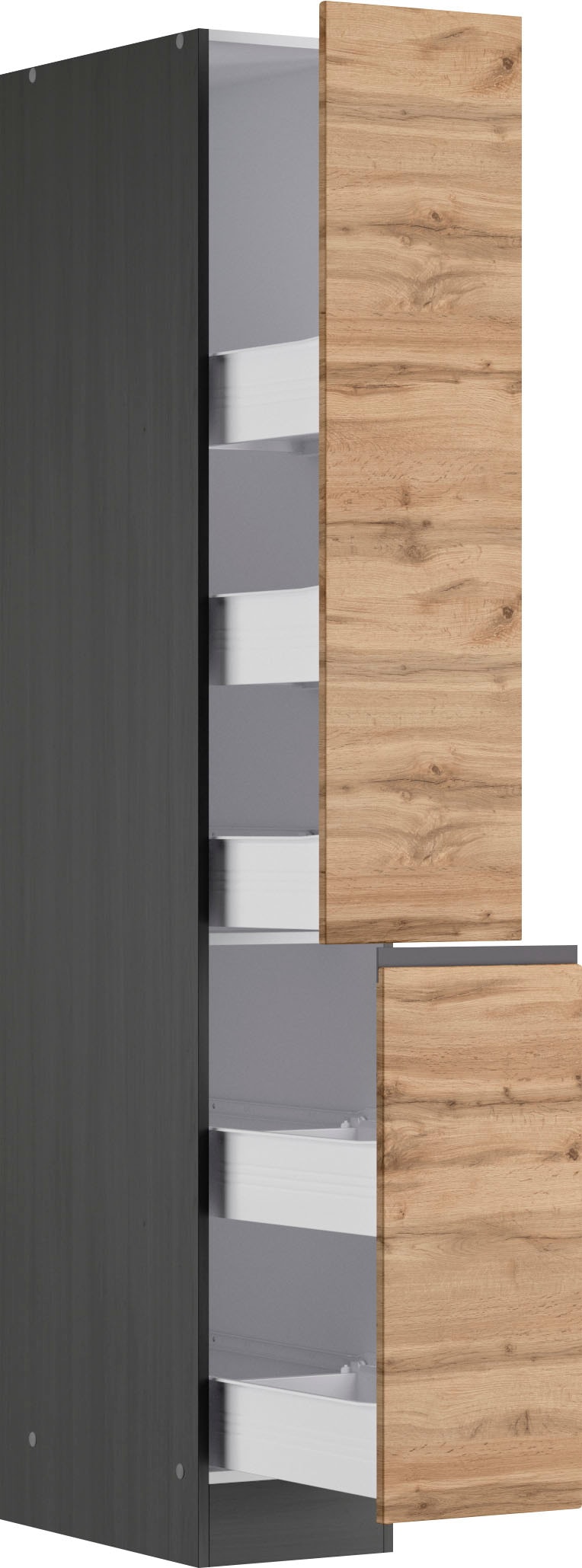 KOCHSTATION Apothekerschrank »KS-Riesa«, Breite 30 cm, MDF-Fronten