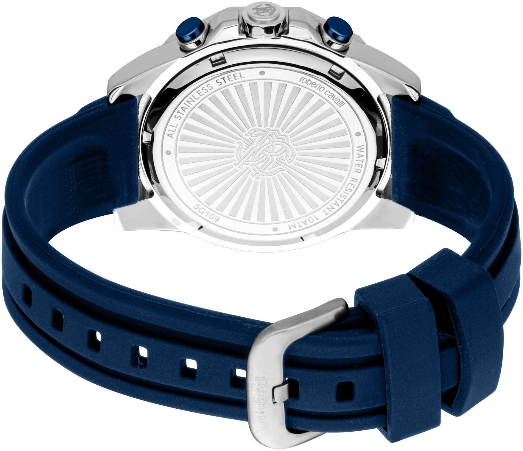 roberto cavalli Chronograph »Uomo Sport III« Quarzuhr, Armbanduhr, Herrenuhr, Silikonarmband, analog, Tag