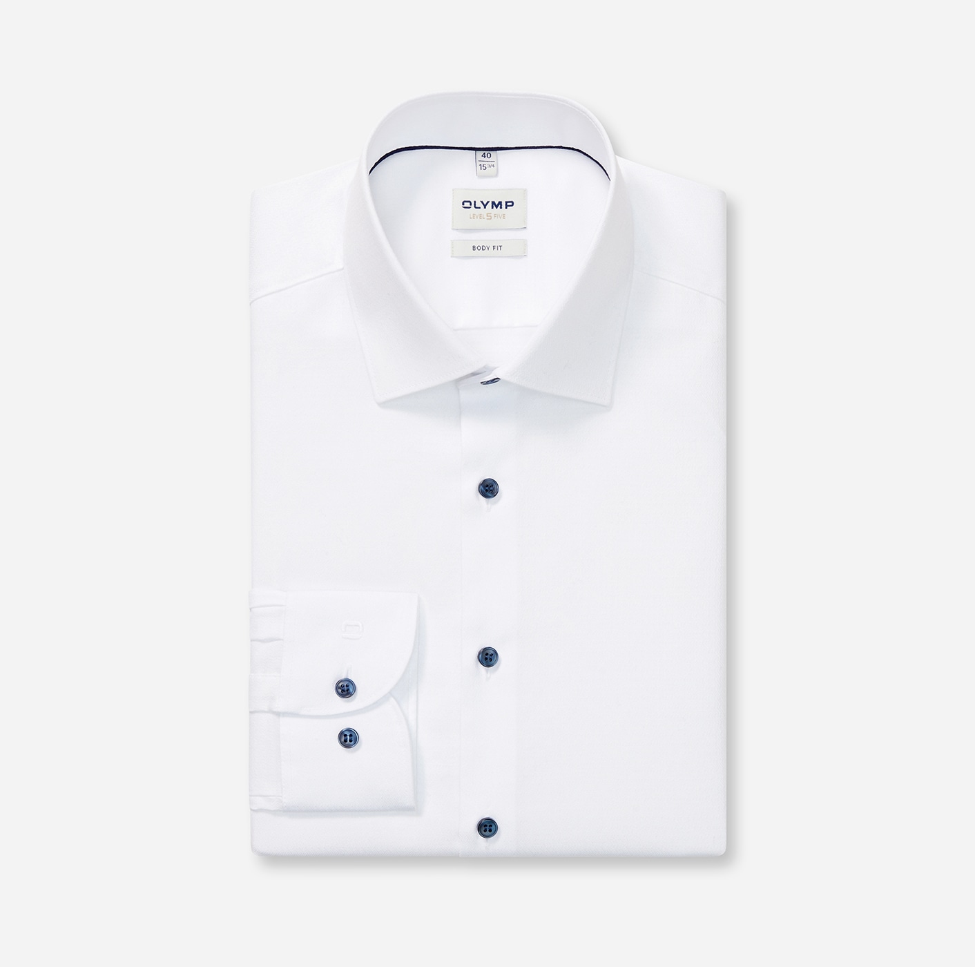 OLYMP Langarmhemd »Level 5« body fit, New York Kentkragen, fein gemustert, Businesshemd