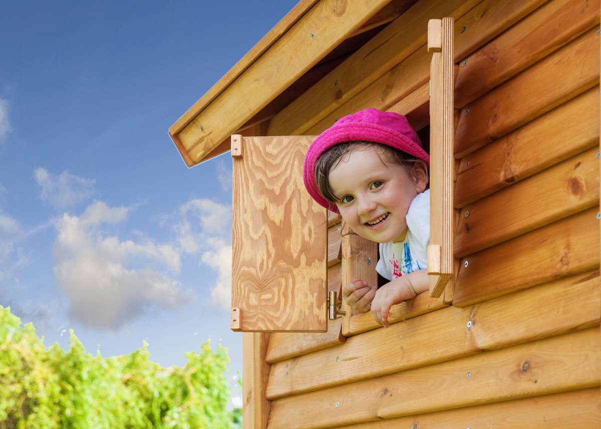 FUNGOO Spielturm »My House«, Spielhaus & Rutsche, Sandkasten