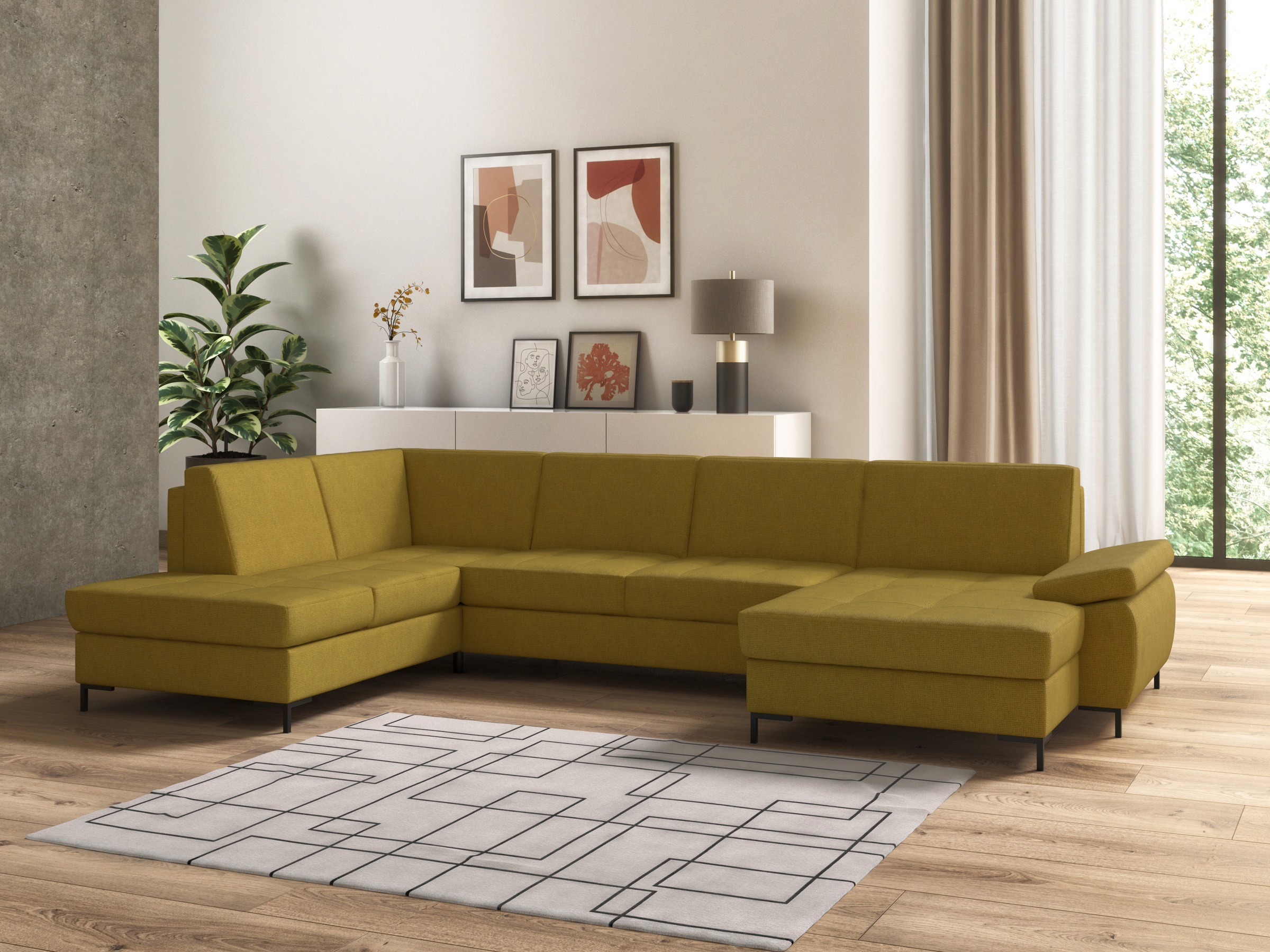 DOMO collection Wohnlandschaft »Capelo, komfortabel, klare Linien zeichnen günstig online kaufen