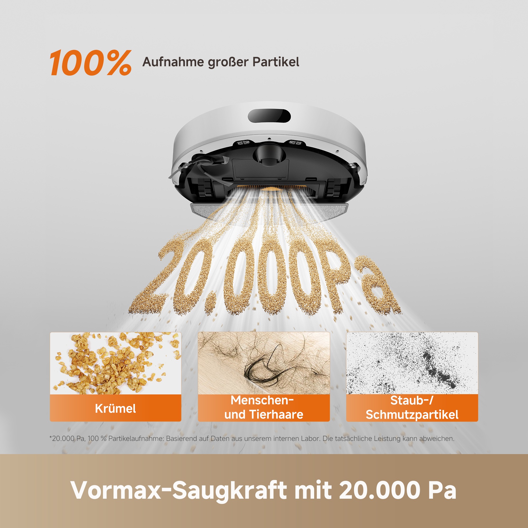 Dreame Saugroboter »D20 Air Plus« 20.000 Pa, Absaugstation, Anit-Haarverhedderung, Wischfunktion
