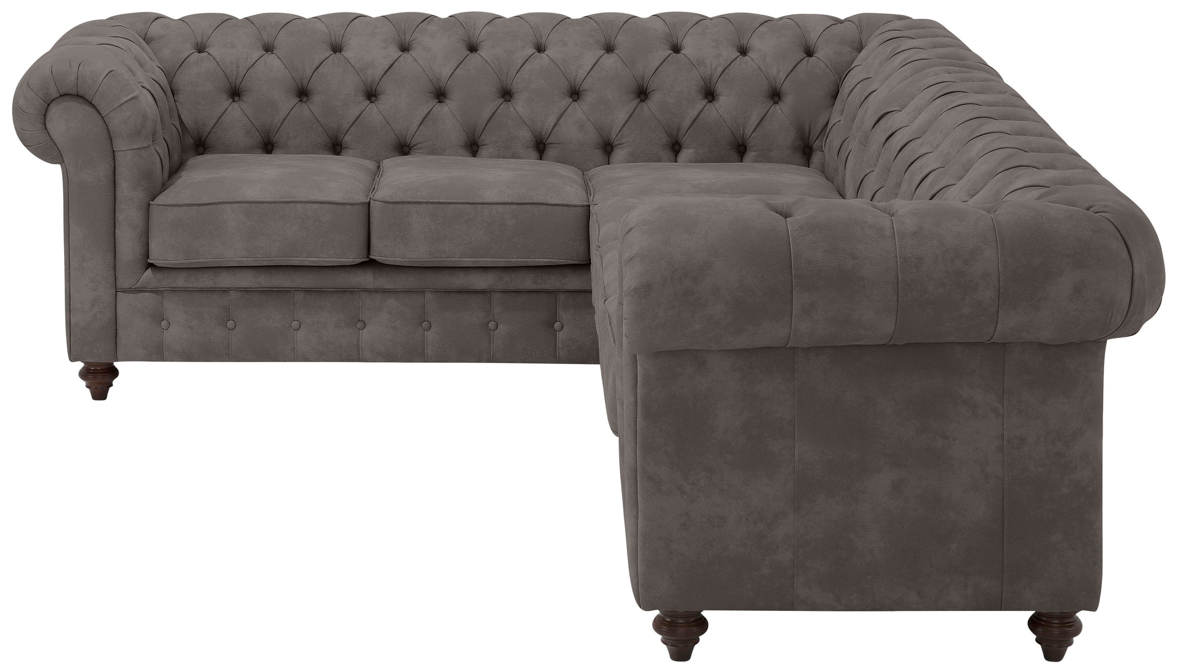 Home affaire Chesterfield-Sofa »Chesterfield Ecksofa, auch in Leder L-Form«, hochwertige Knopfheftung, langer Schenkel links oder rechts wählbar