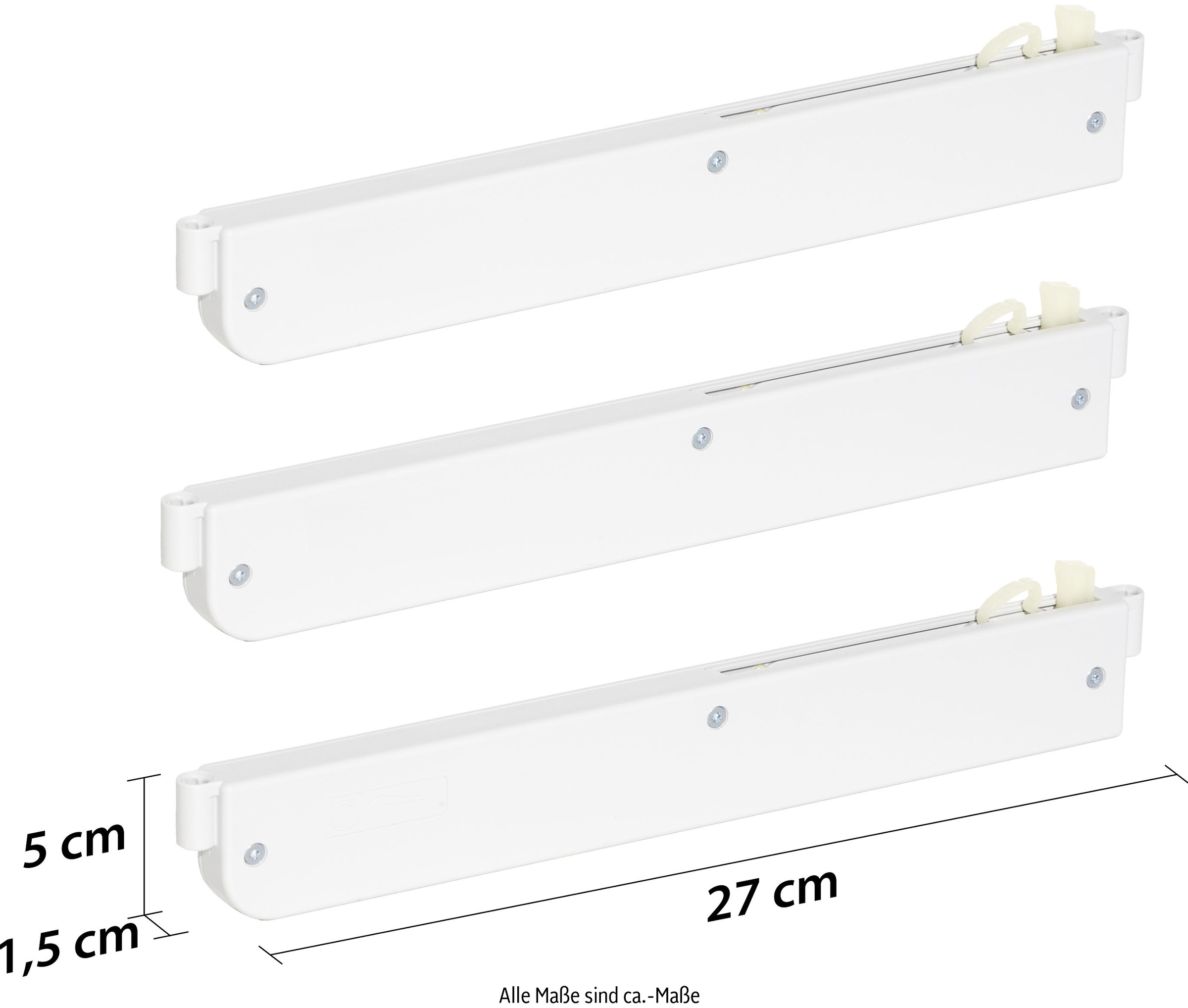 rauch Schwebetürselbsteinzug »Zubehör«, (Set, 3 St.), 3er-Set für 4-türige Synchron-Schwebetürenschränke 271 und 361 cm
