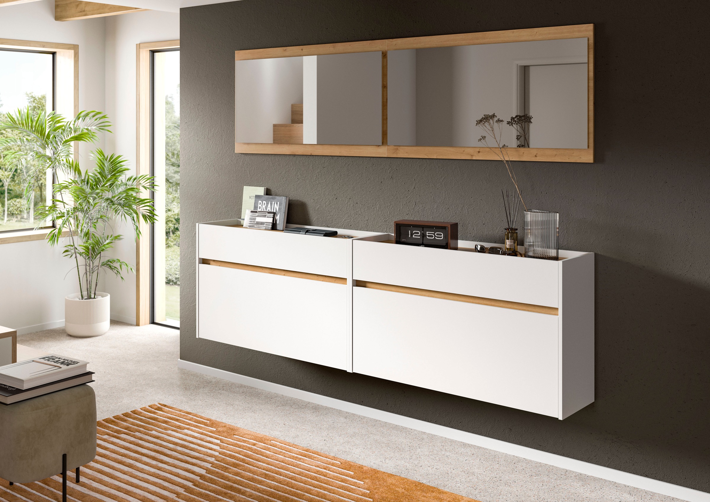 INOSIGN Garderoben-Set »EVRID, 4-teilig, Breite 220 cm, individuell hängbar günstig online kaufen