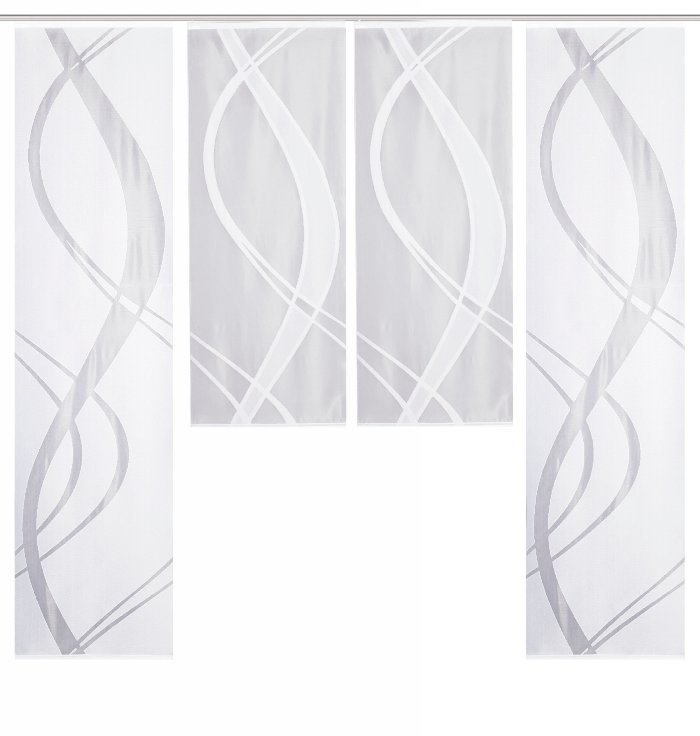 HOME WOHNIDEEN Schiebegardine »TIBASA« Paneelwagen 4 Stk. tlg. halbtranspar günstig online kaufen