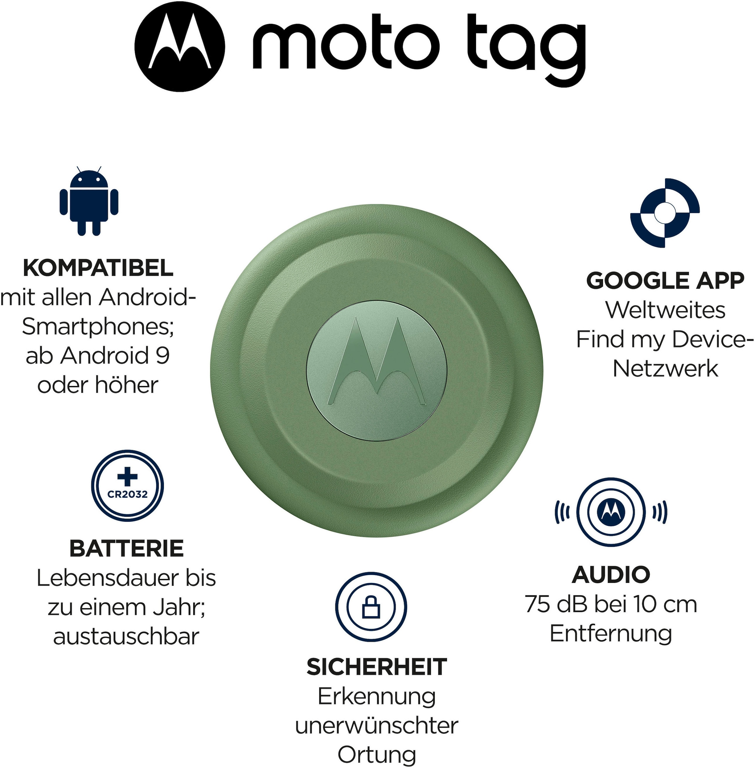 Motorola GPS-Tracker »Moto Tag (GPS Tracker Ultra Wideband Bluetooth)«