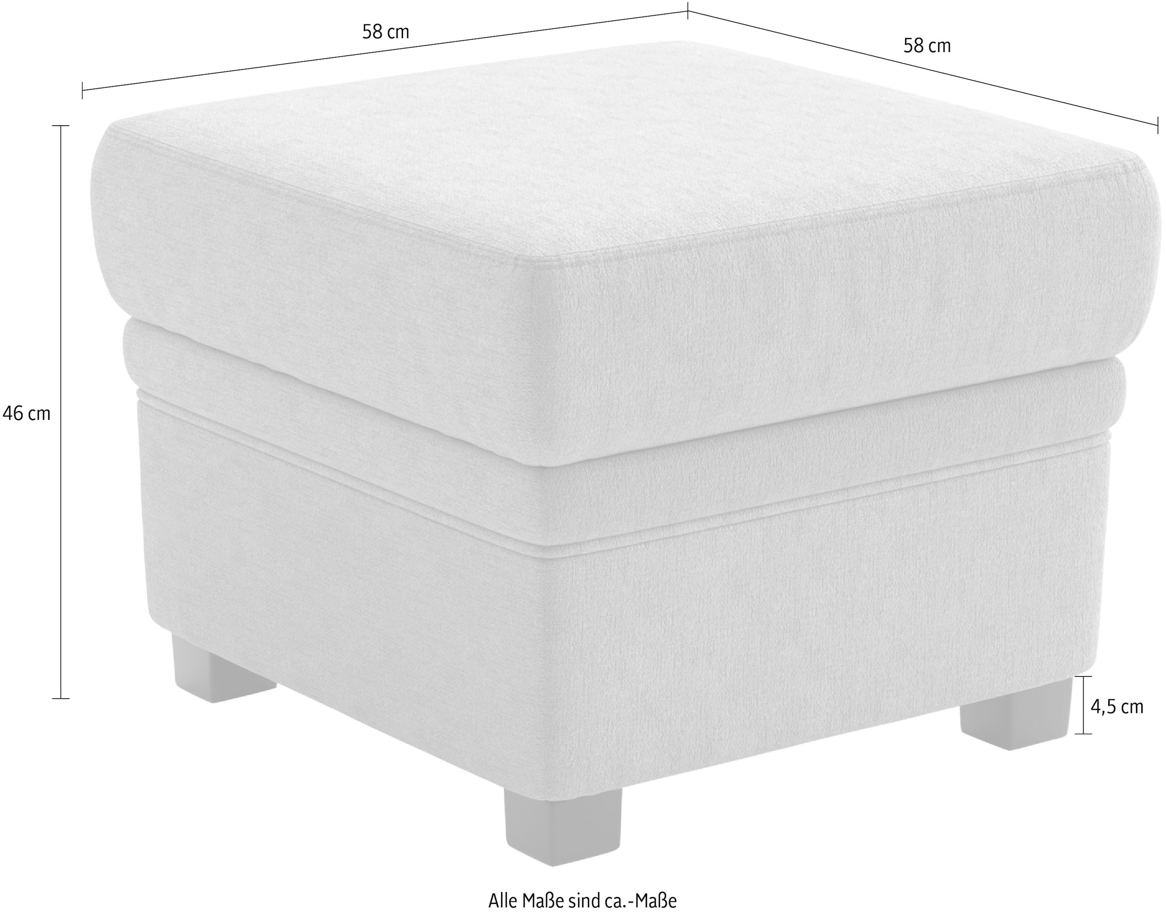 sit&more Polsterhocker »Savona, B: 58 cm« individuell zu kombinieren
