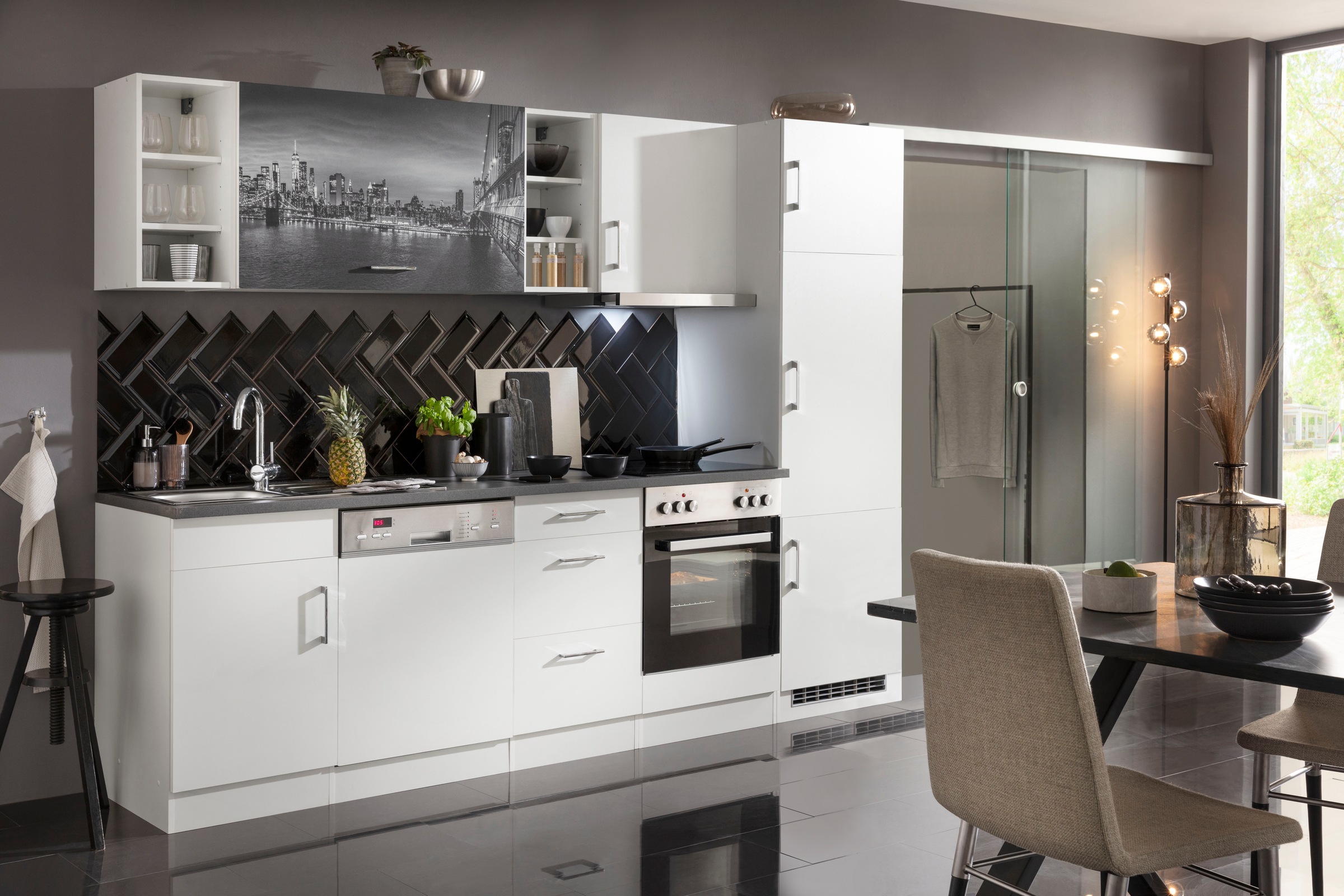 KOCHSTATION Küchenzeile »KS-Paris – Küchen mit einzigartigen Fotomotiven au günstig online kaufen