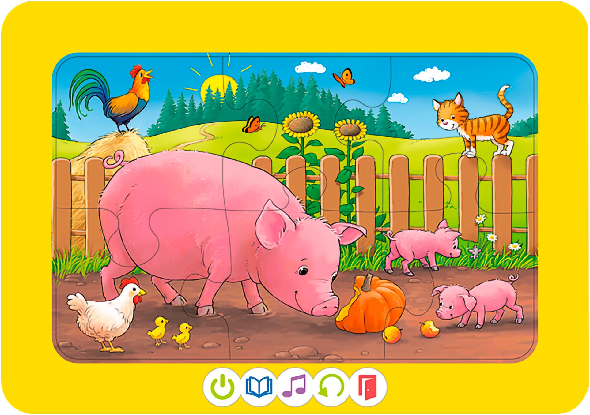 Ravensburger Puzzle »tiptoi® 3 erste Puzzles: Bauernhoftiere«, Made in Europe