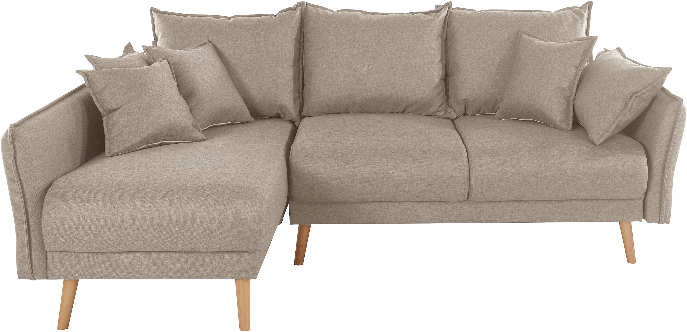 Home affaire Ecksofa »Granbo L-Form«, incl. Bettfunktion und Bettkasten, Federkern-Polsterung, Seitentasche