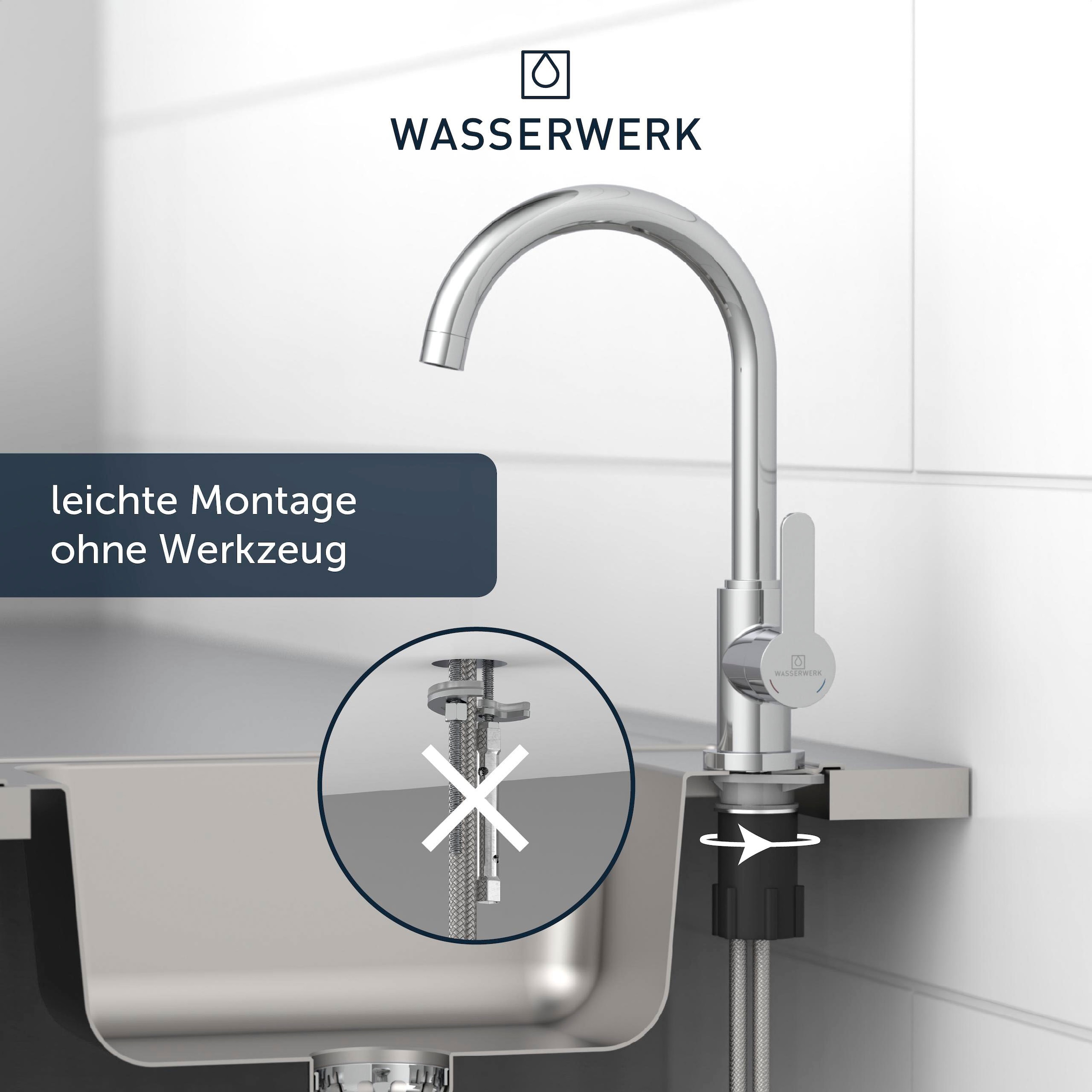 WASSERWERK Spültischarmatur »WK 5, Wasserhahn, Küche, Einhebelmischer«