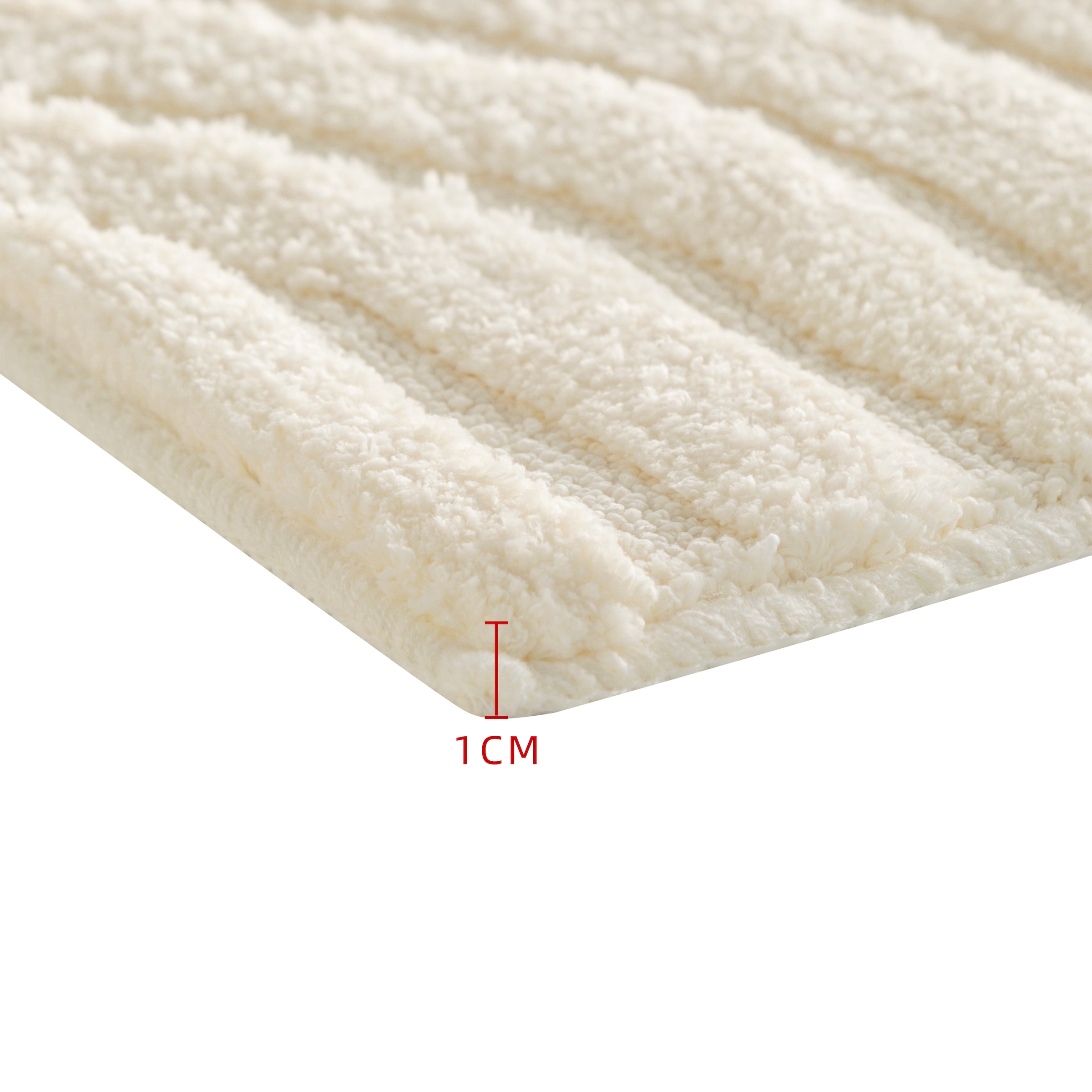 my home Badematte »Regona Scandi, Badvorleger, Badezimmer Teppich, Duschvorleger«, rutschhemmend beschichtet, strapazierfähig, Badteppich, Uni Farben, Hoch-Tief-Effekt, modernes Muster, Zen