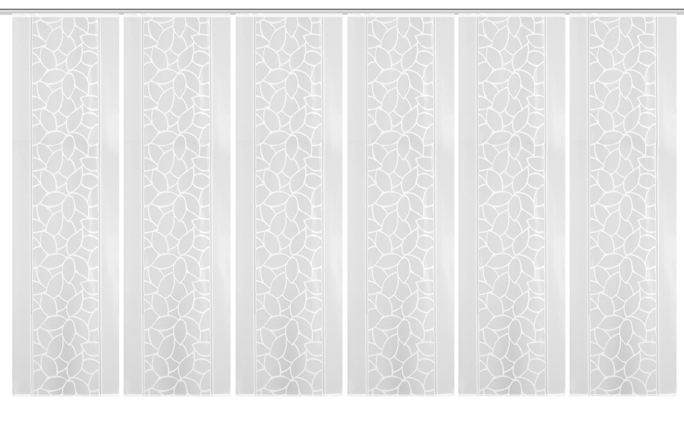 HOME WOHNIDEEN Schiebegardine »JENNA«, (6 St.), Schiebevorhang Jacquard Set