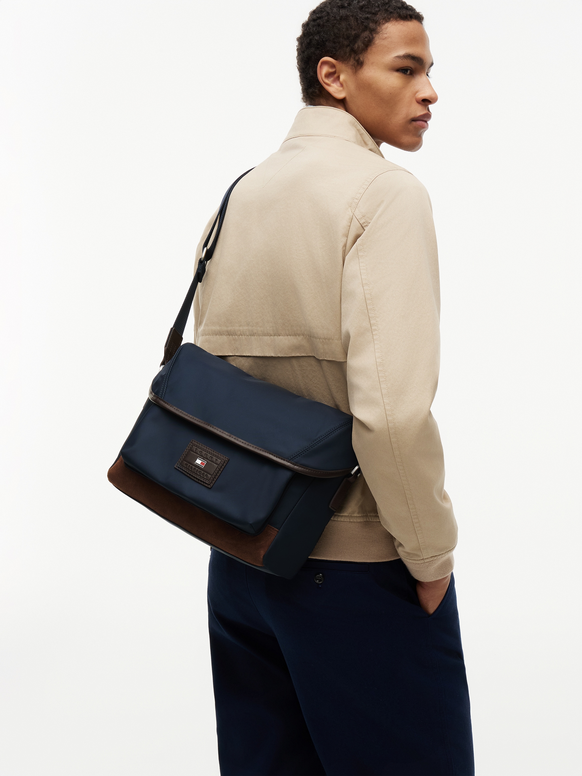 Tommy Hilfiger Umhängetasche »TH HERITAGE SATCHEL« Herren Schultertasche mit viel Stauraum