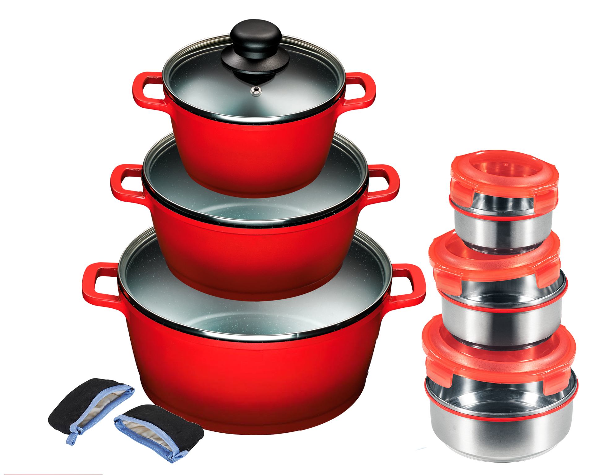 KING Topf-Set »ALUGUSS«, Aluminiumguss, (Set, 9 tlg., je 1 Kochtopf mit Dec günstig online kaufen