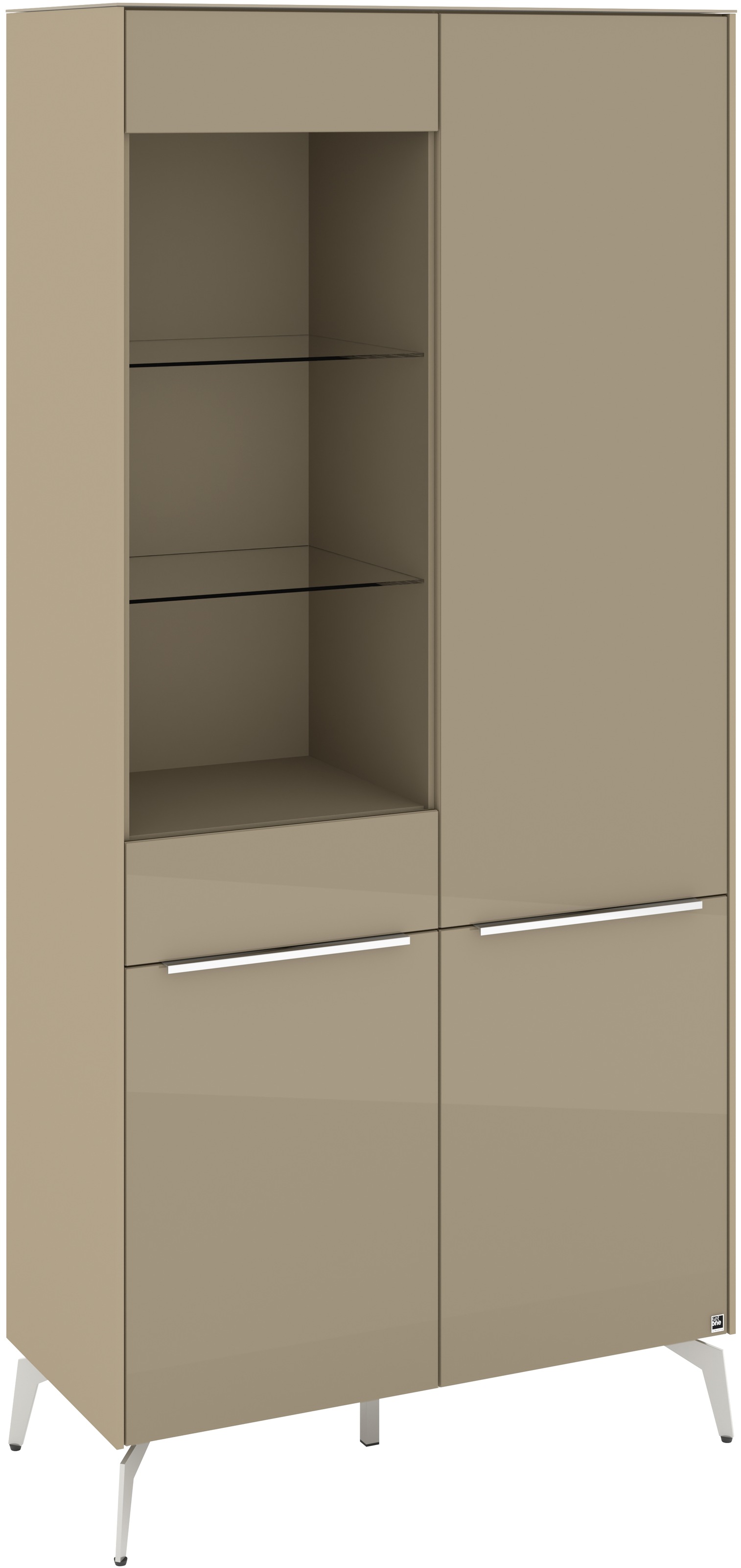 set one by Musterring Standvitrine »Reno« 1 Stk. tlg. Mit Winkelfuß in diversen Farben, 200 cm Höhe & Farbauswahl
