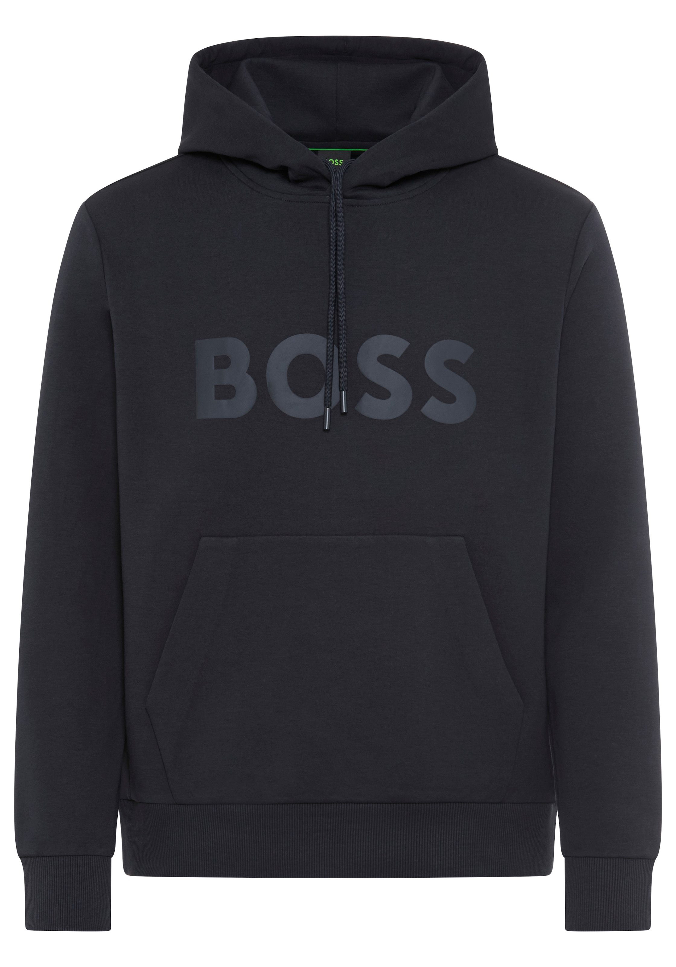 BOSS GREEN Hoodie »Soody«, Regular Fit, Kapuze mit Kordel, Kängurutasche, Logo-Druck
