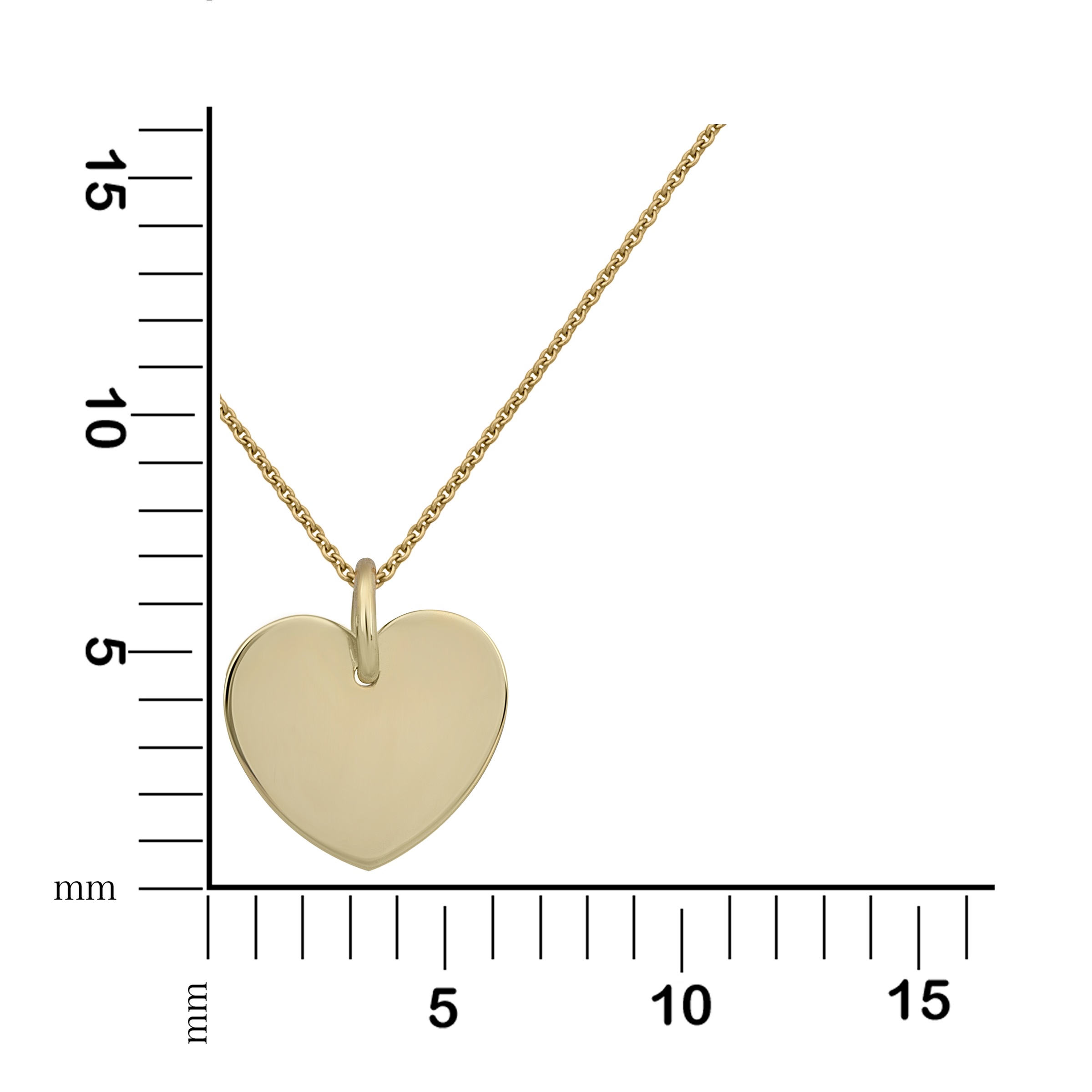 Orolino Kette mit Anhänger »Gold 375 mit Herz-Anhänger 40/42cm lang«
