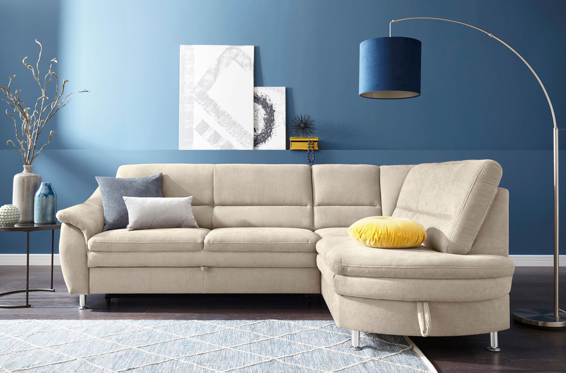 sit&more Ecksofa »Cardoso L-Form«, mit Federkern, wahlweise mit Bettfunktio günstig online kaufen