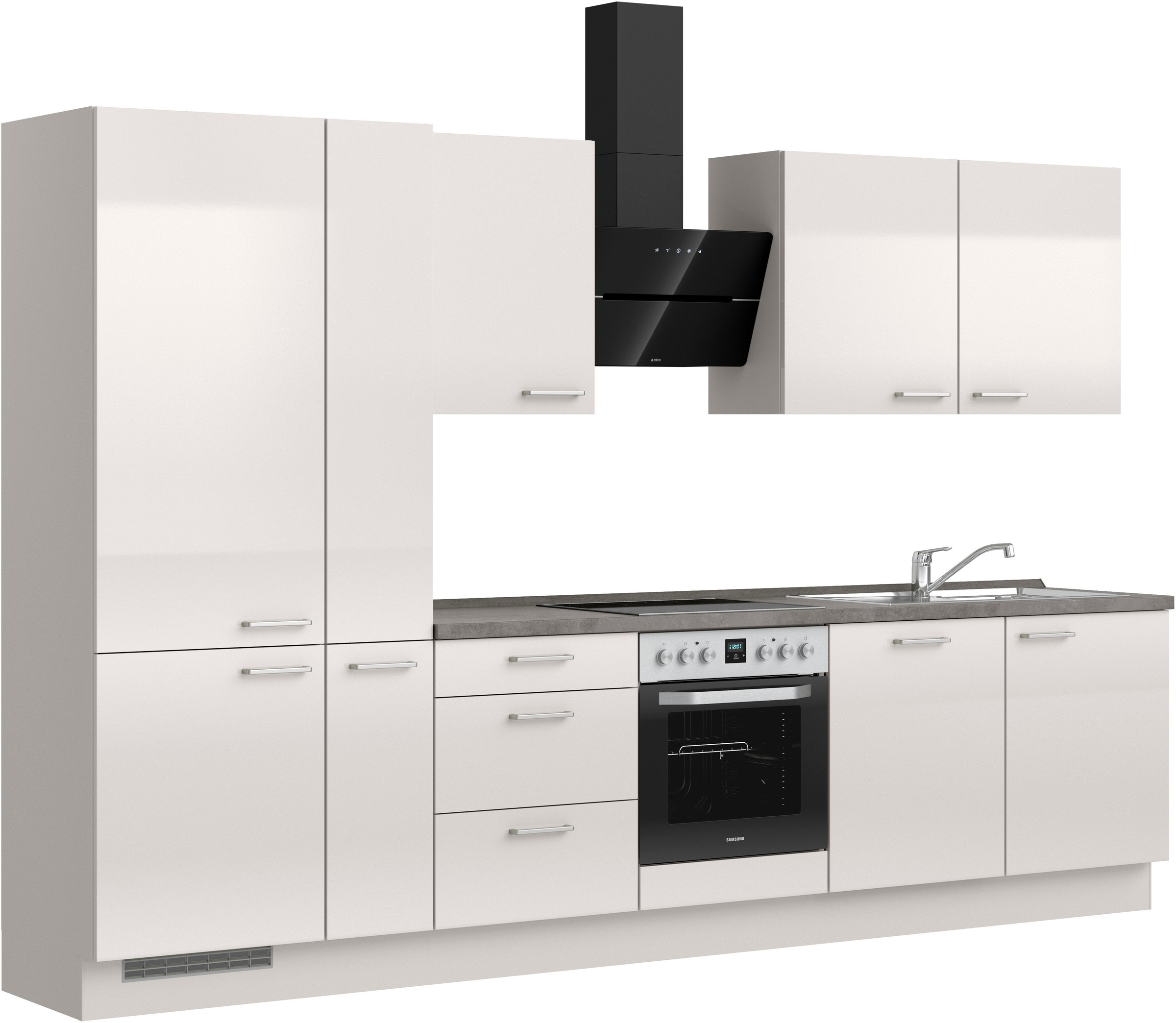 nobilia® Küchenzeile »"Flash II"«, vormontiert, Ausrichtung wählbar, Breite 330 cm, wahlw. mit E-Geräten