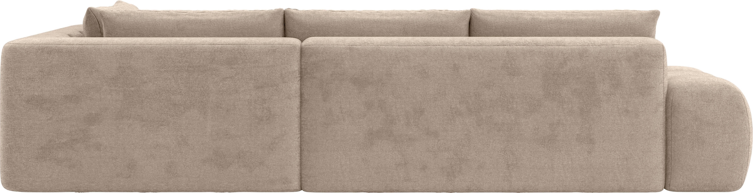 OTTO home Ecksofa »AZITA Designsofa, elegant und bequem L-Form, Bubble-Optik« lose Rückenkissen, traumhafte Steppung, Maße B/T/H: 352/210/72 cm