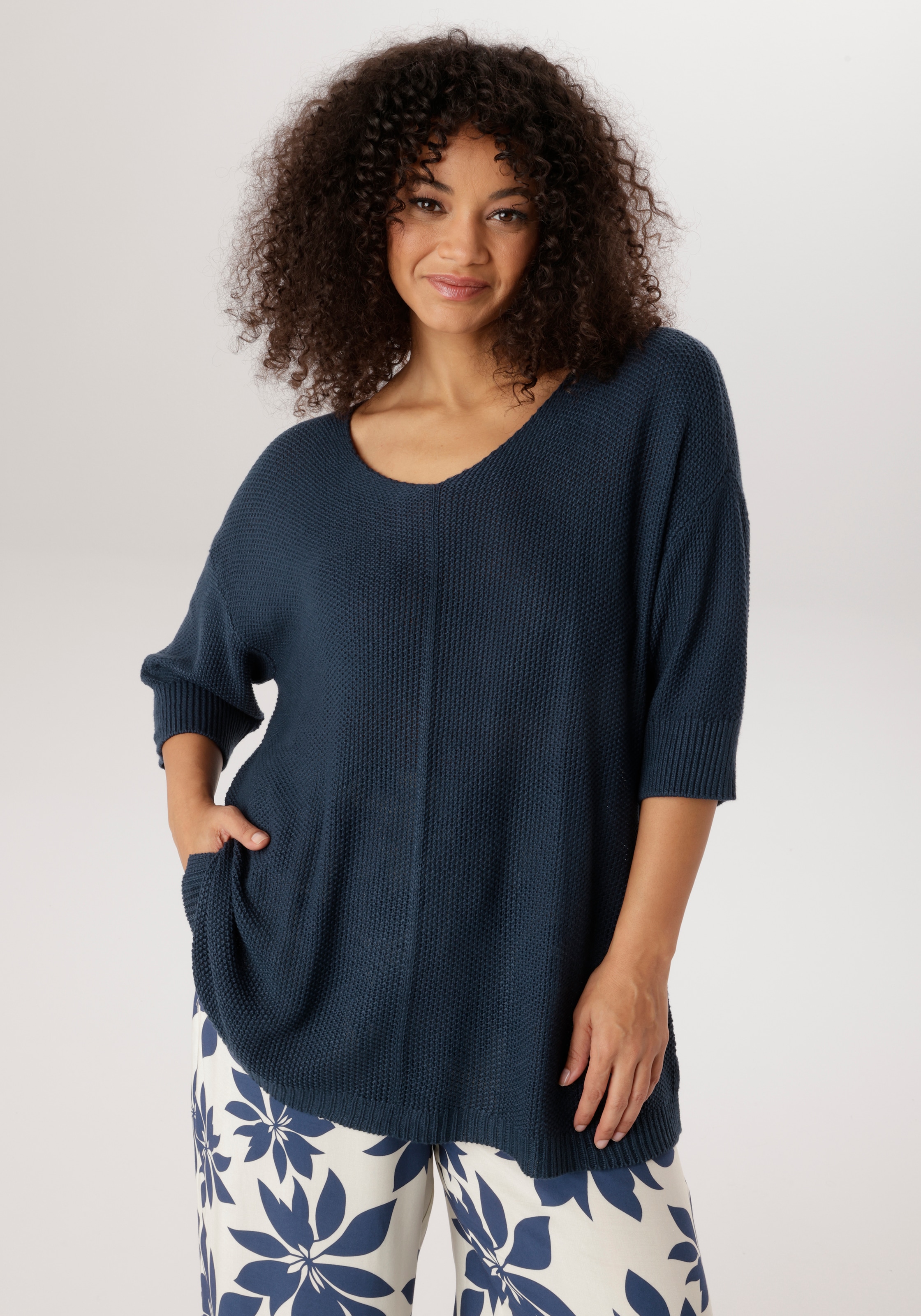 Aniston PLUS Strickpullover mit tollem Strickmuster - NEUE KOLLEKTION