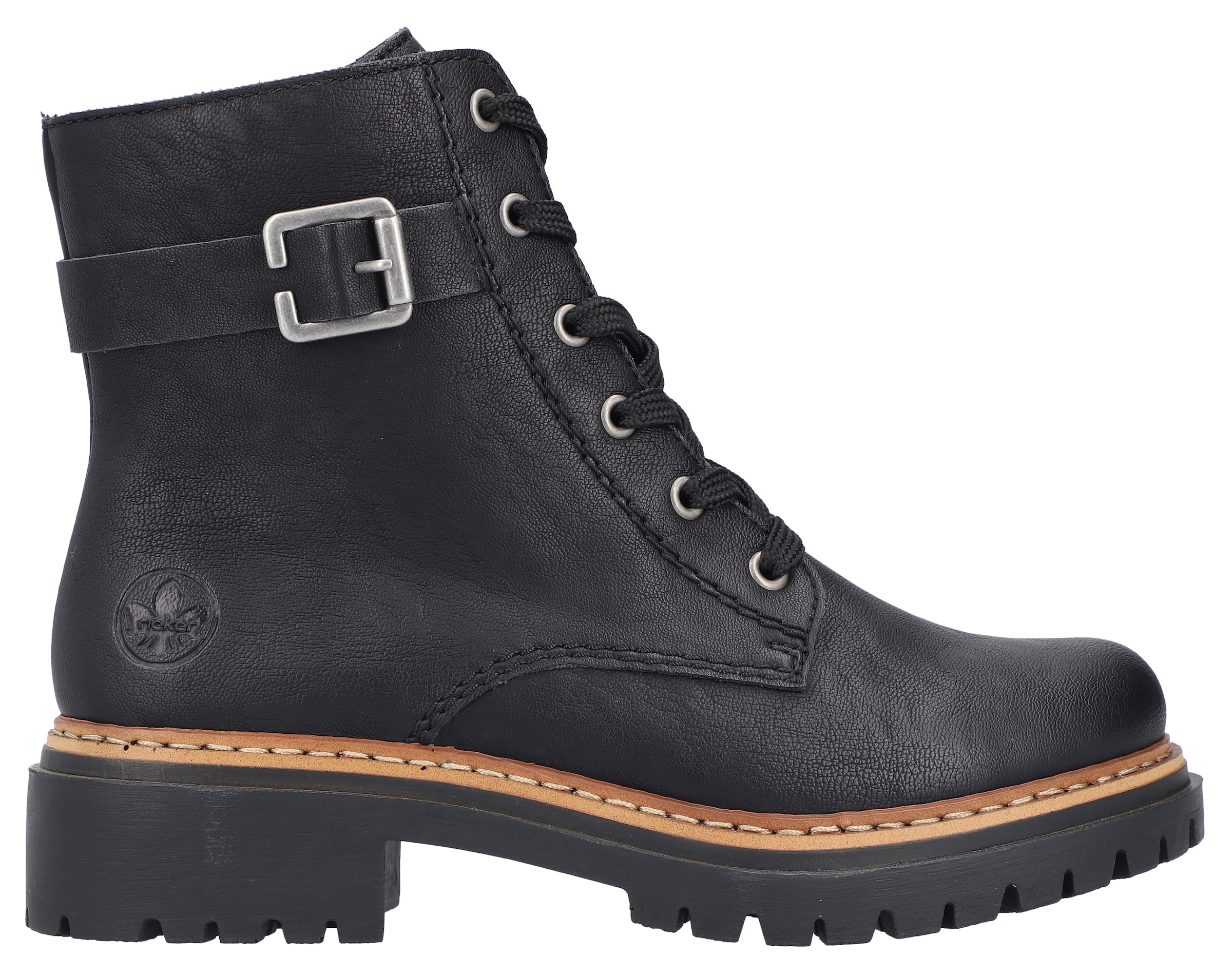Rieker Schnürboots, Winterstiefel, Boots mit kontrastfarbener Rahmennaht