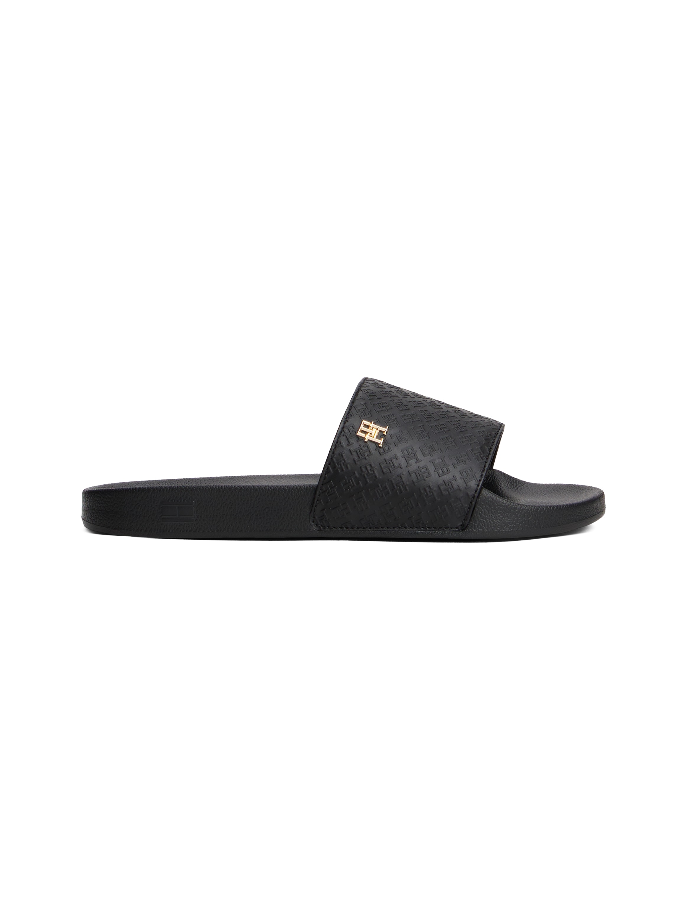 Tommy Hilfiger Pantolette »TH MONOGRAM POOLSIDE«, Bequemschuh, Sommerschuh, Schlupfschuh mit TH-Schmuckelement