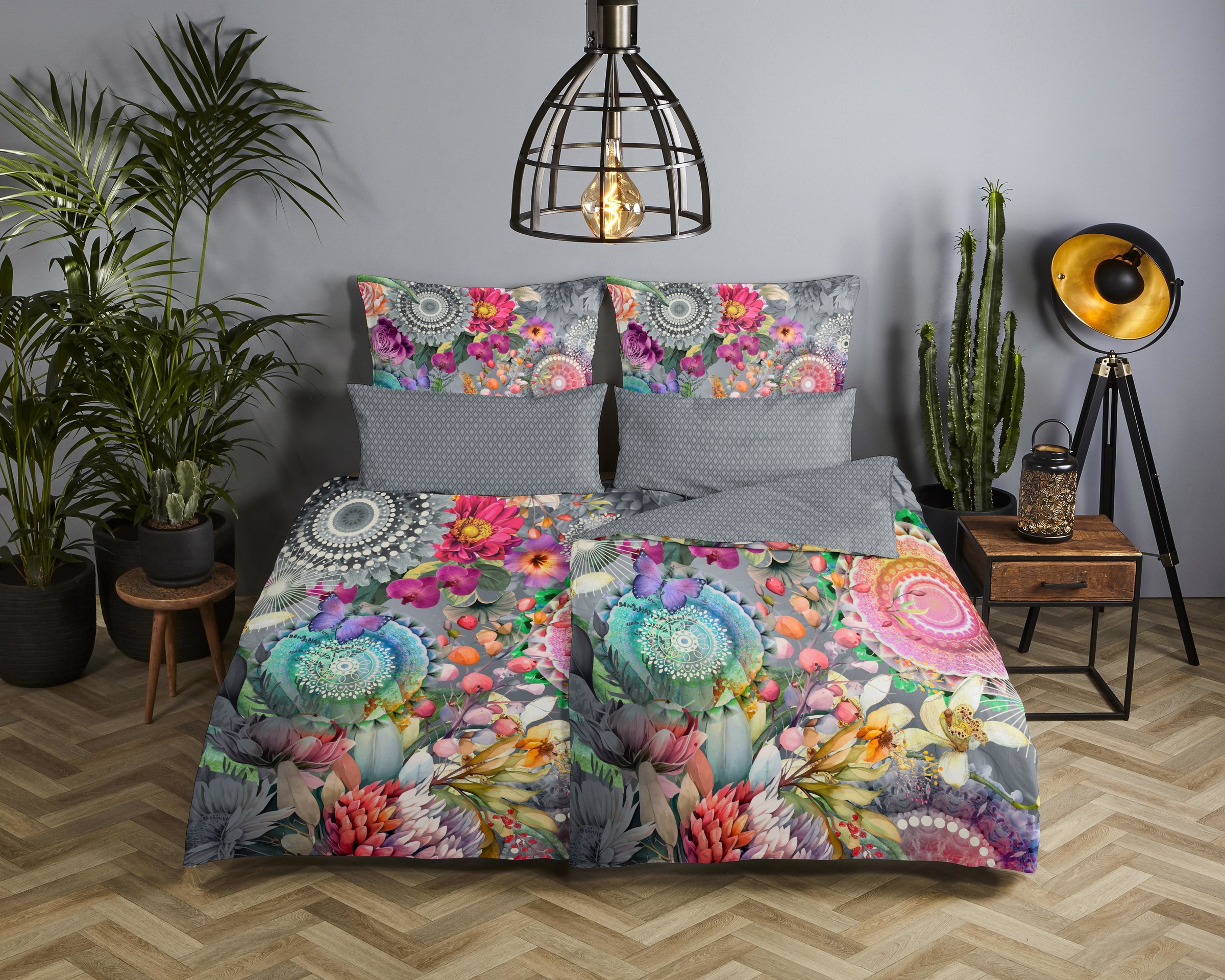 hip Wendebettwäsche »Olinga«, Satin, Reißverschluss, Wendeoptik, Mandala, B günstig online kaufen