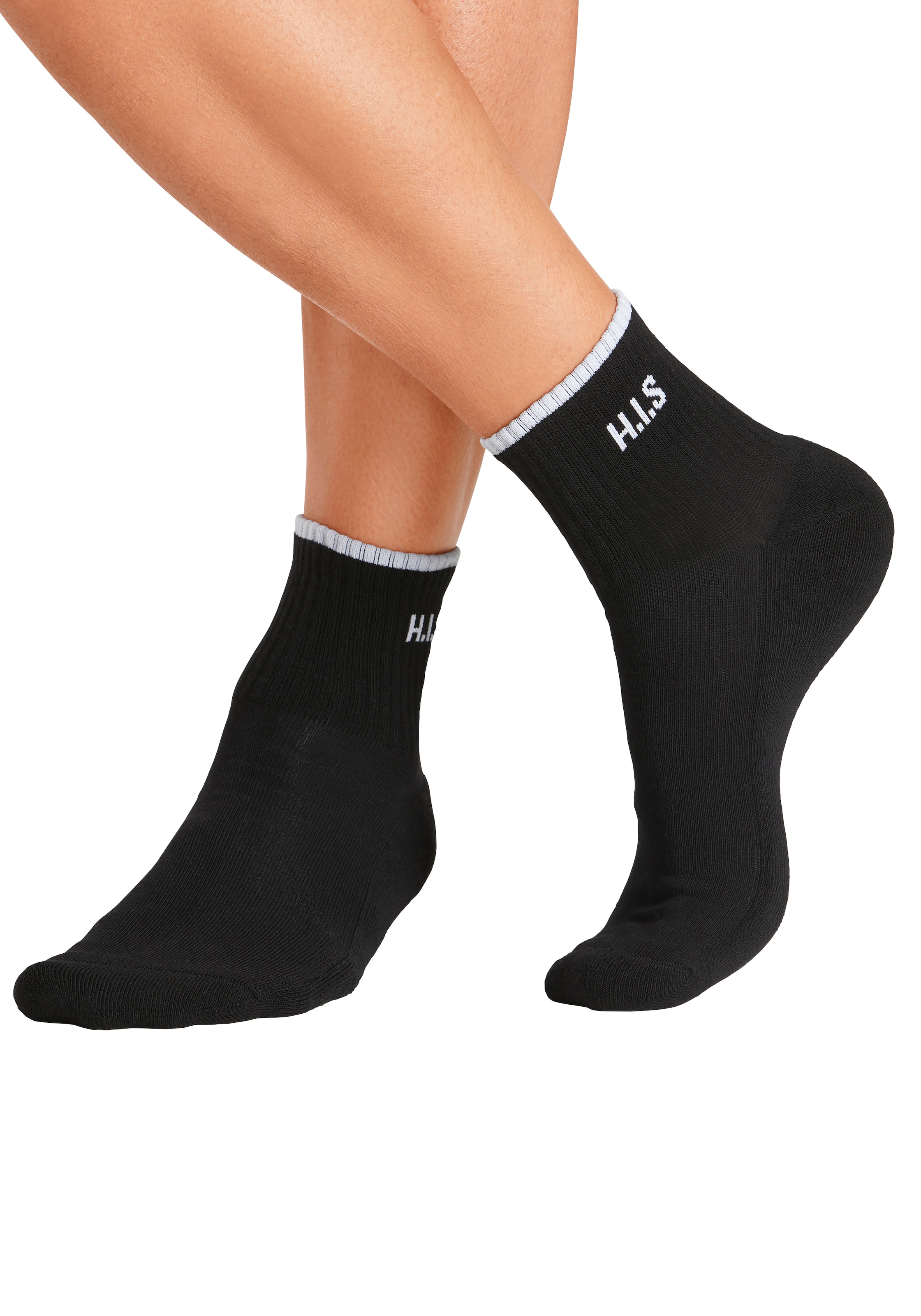 H.I.S Sportsocken, (Packung, 6 Paar), Kurzsocken mit Frottee & verstärkten Belastungszonen